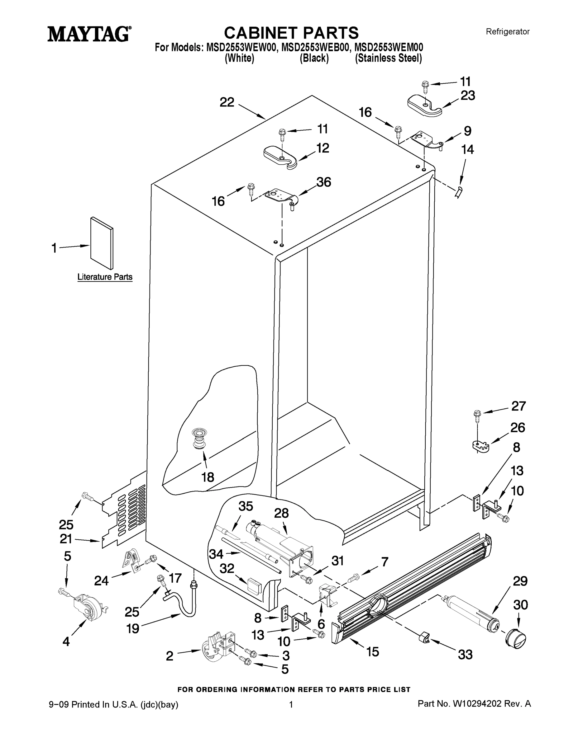 01 - CABINET PARTS