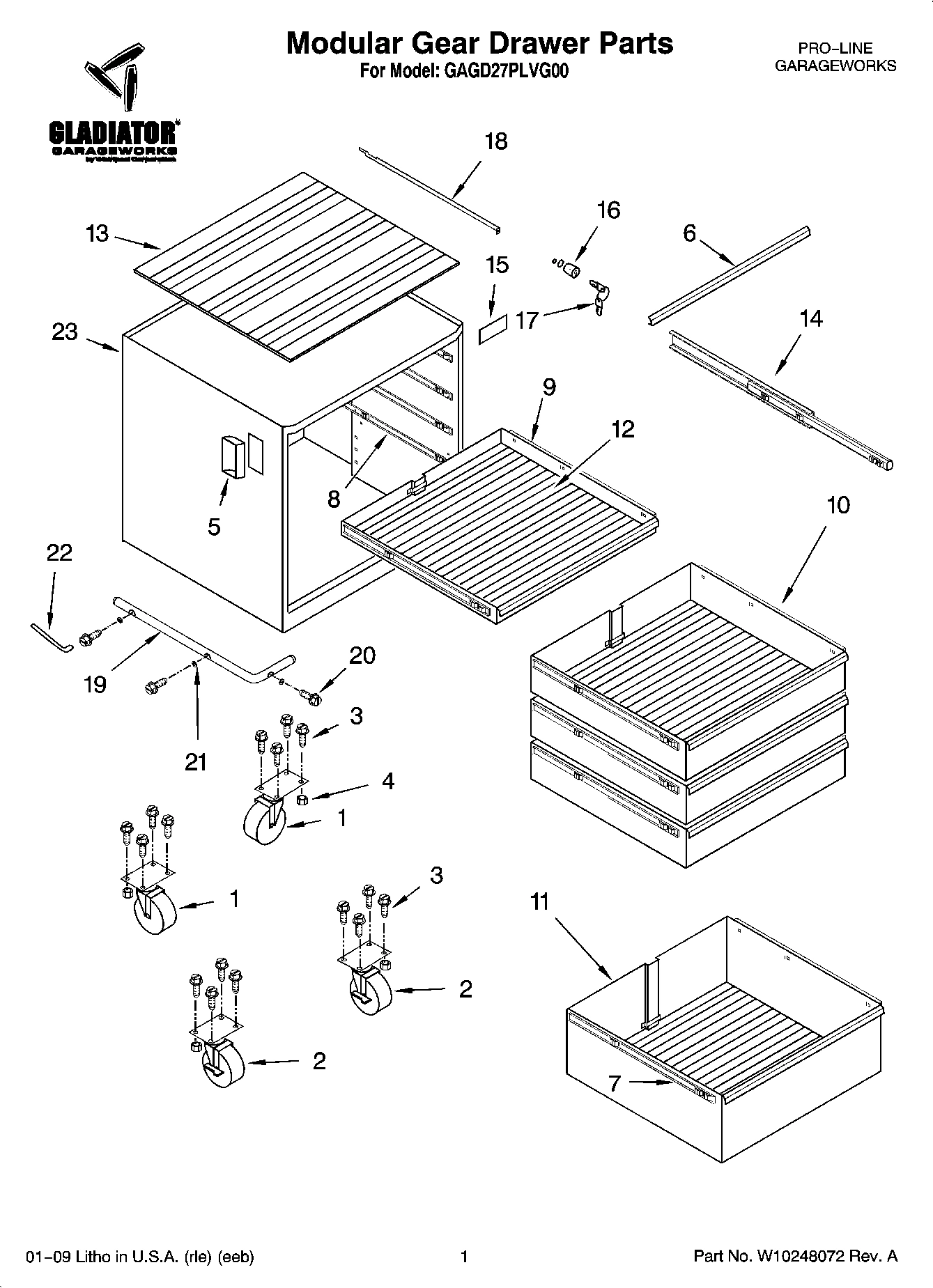 01 - Modular Gear Drawer Parts