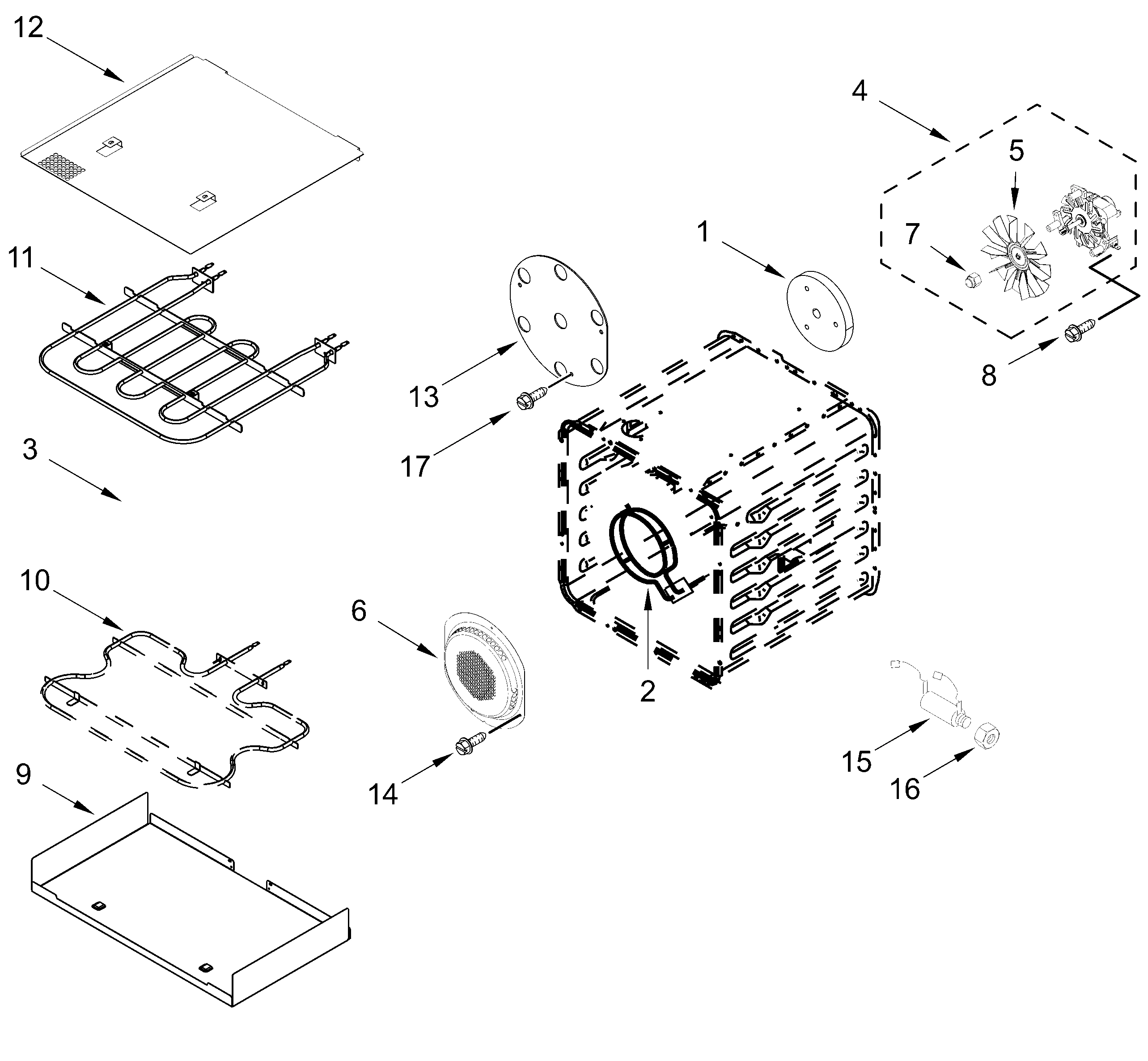 INTERNAL OVEN PARTS (18 in)
