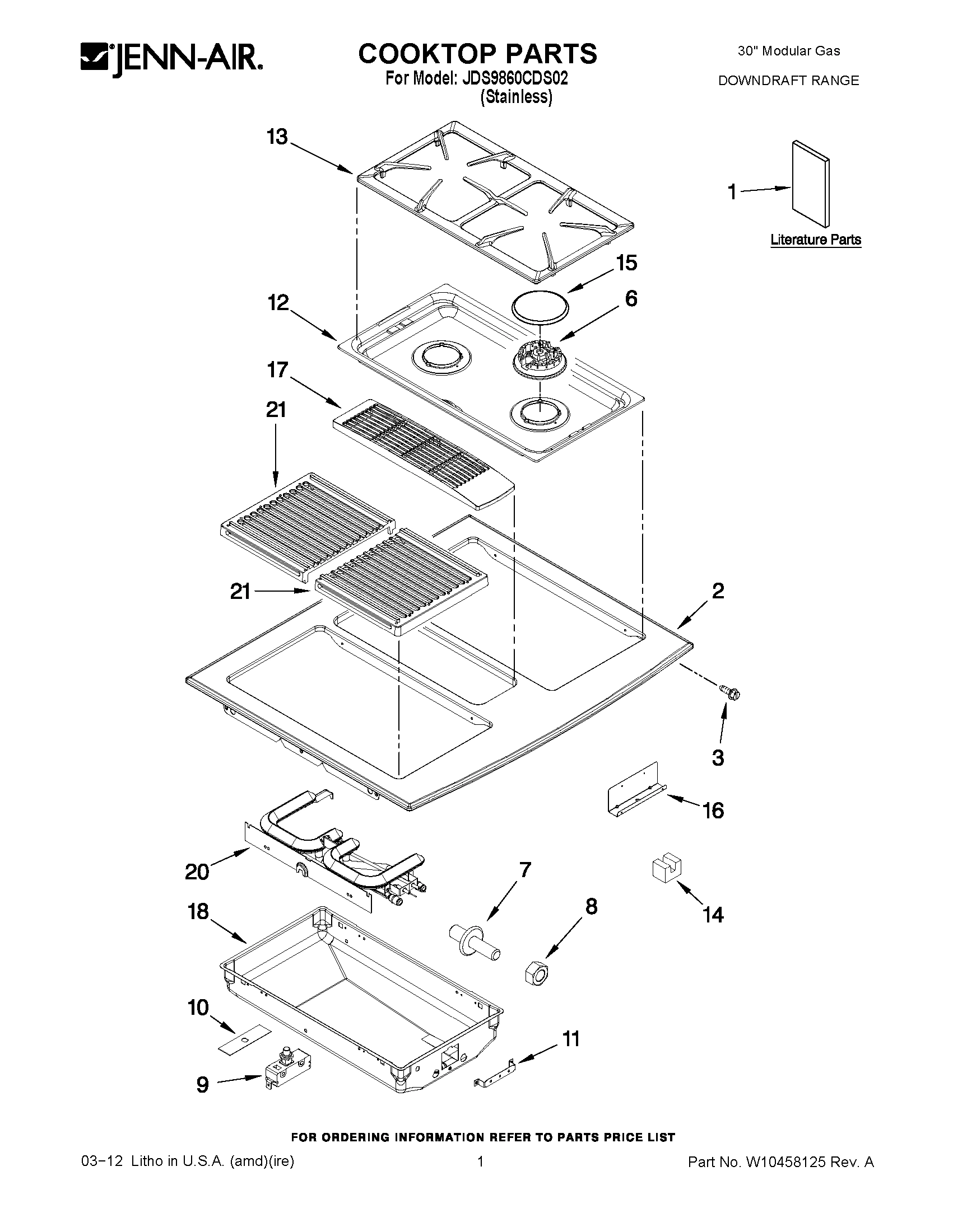01 - COOKTOP PARTS