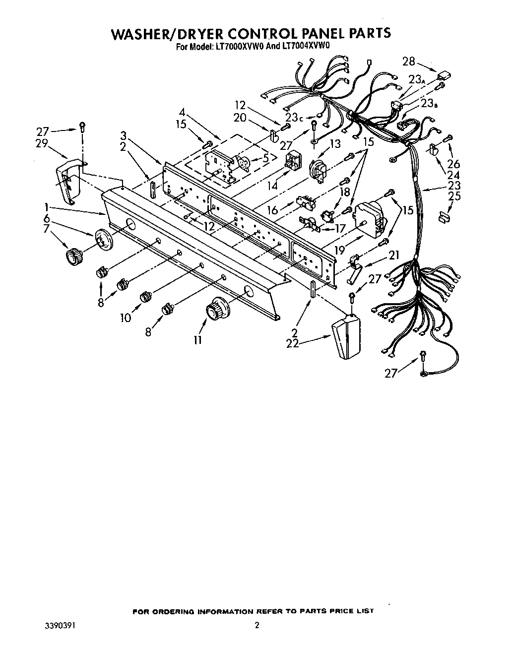 02 - WASHER/DRYER CONTROL PANEL