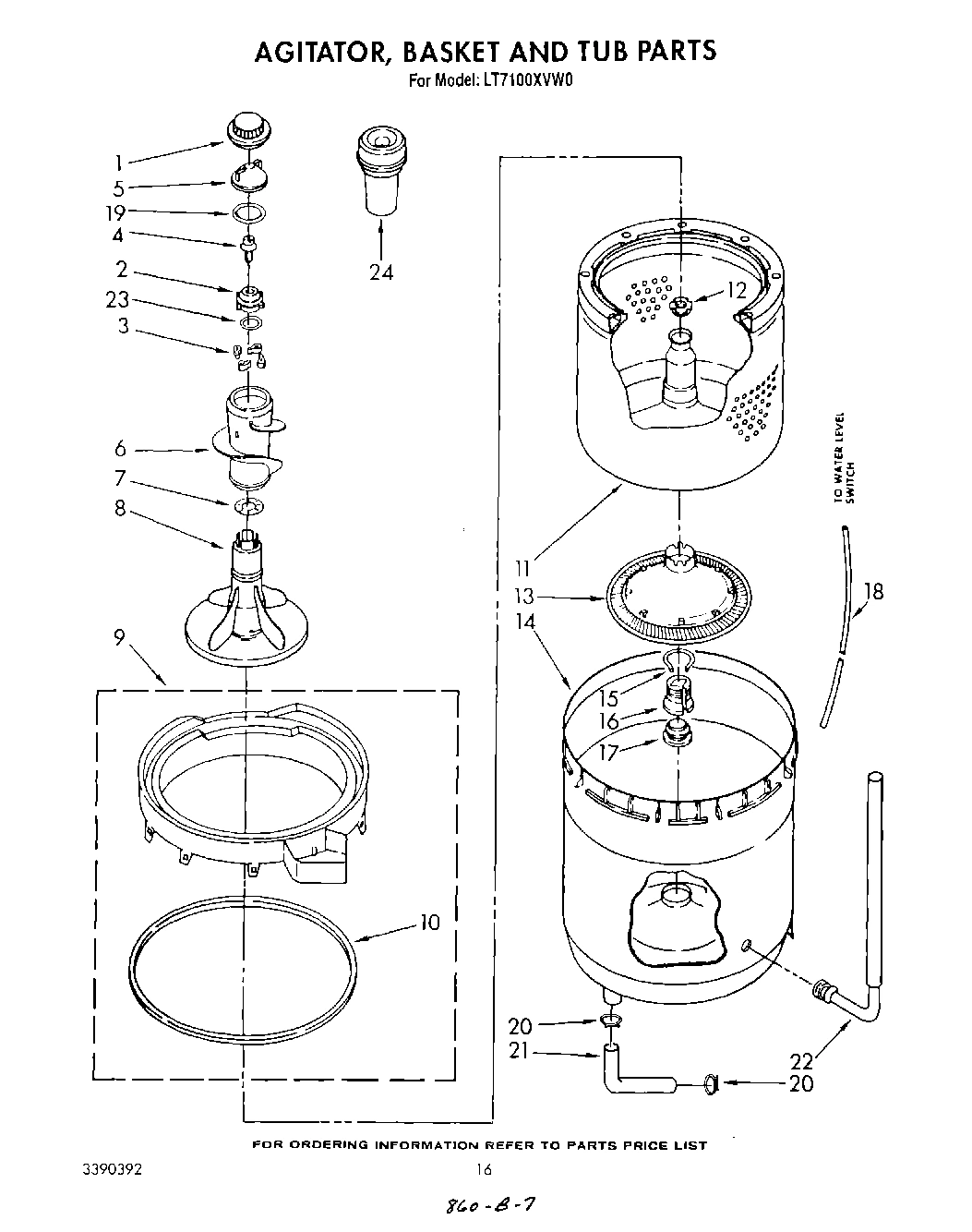 11 - AGITATOR BASKET AND TUB