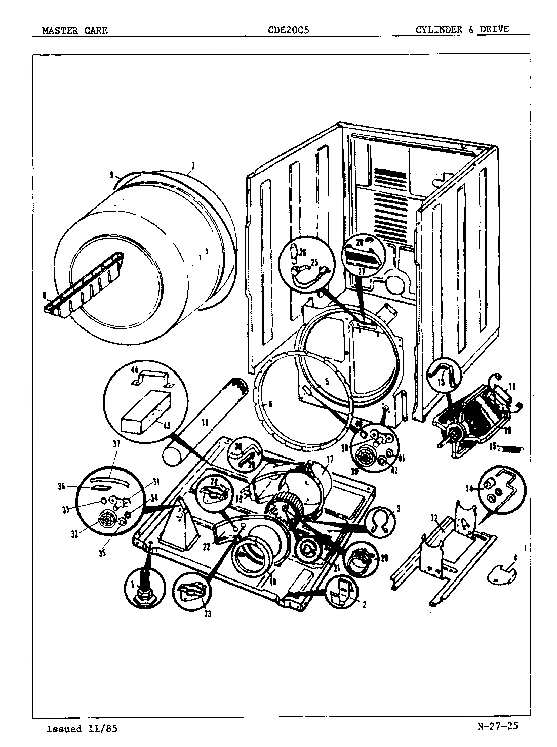 01 - CYLINDER & DRIVE (ORIG.-REV. A-C)