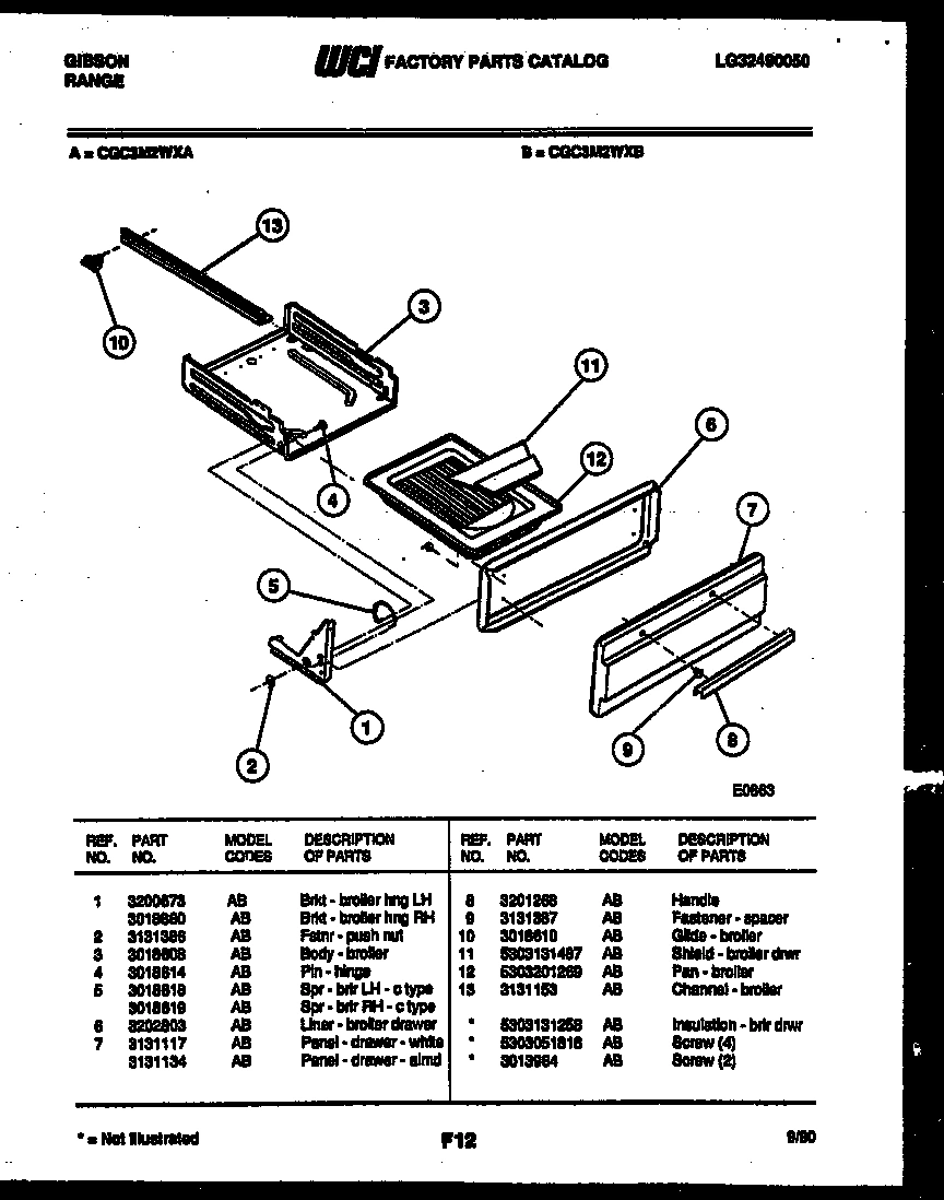 05 - BROILER DRAWER PARTS