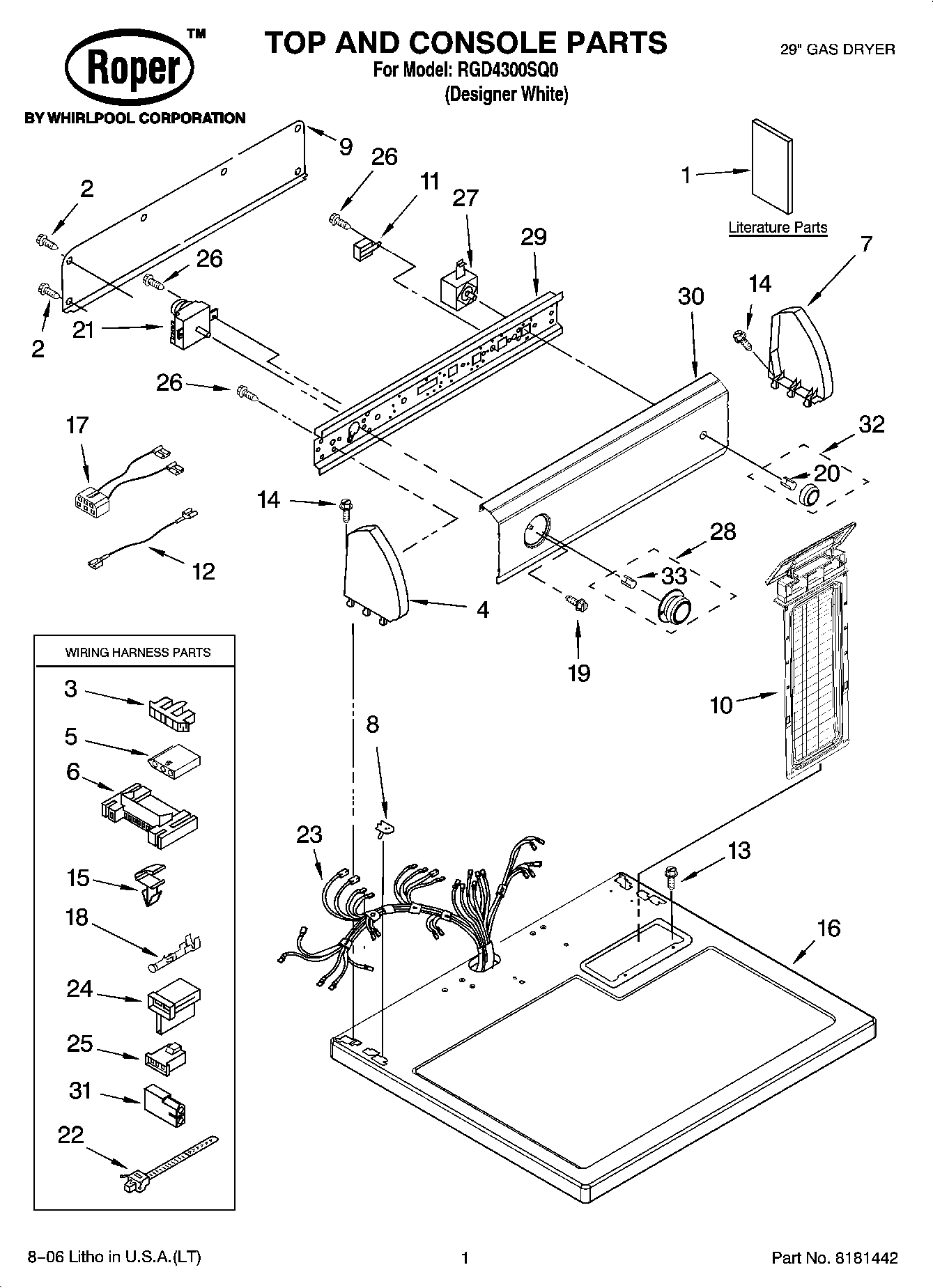 01 - TOP AND CONSOLE PARTS
