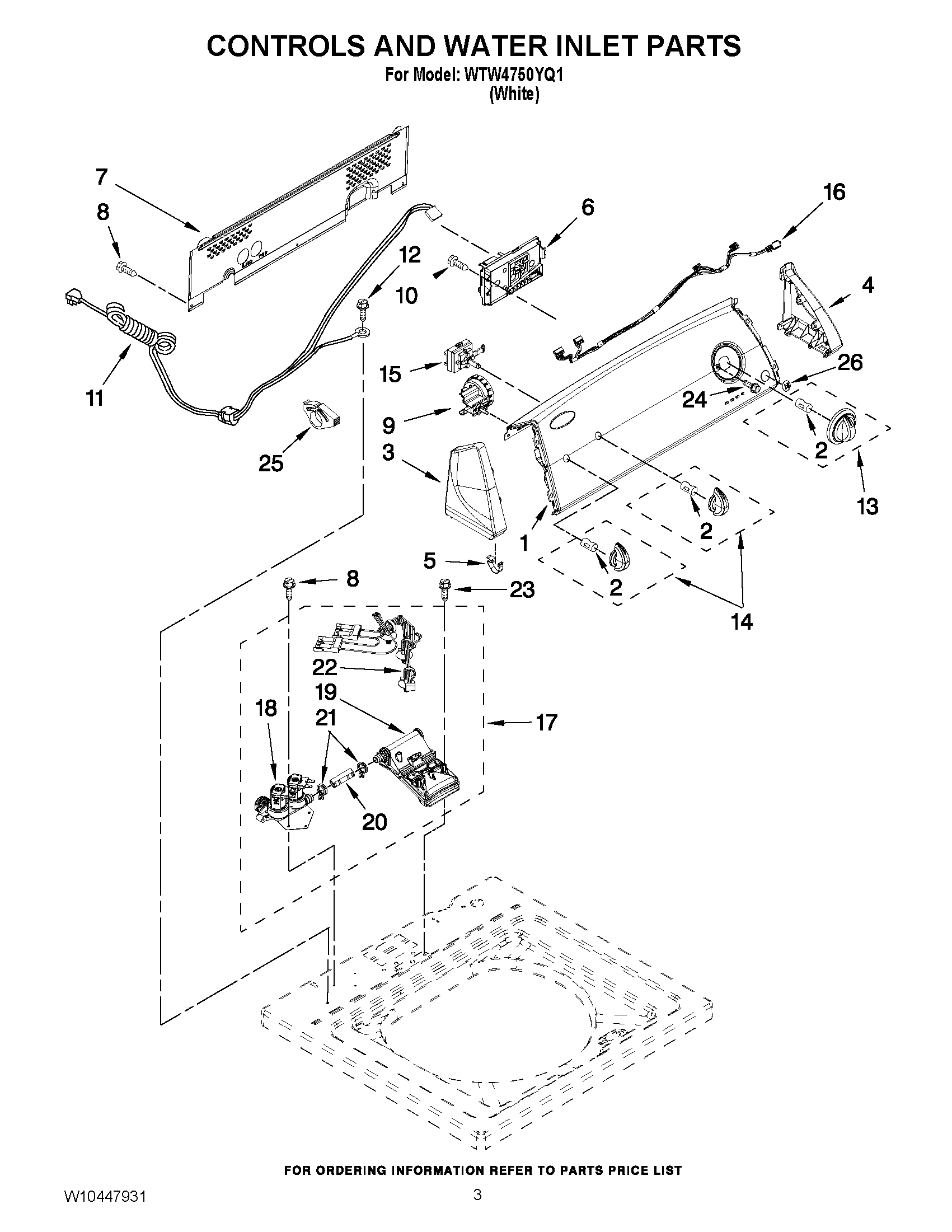 02 - CONTROLS AND WATER INLET PARTS
