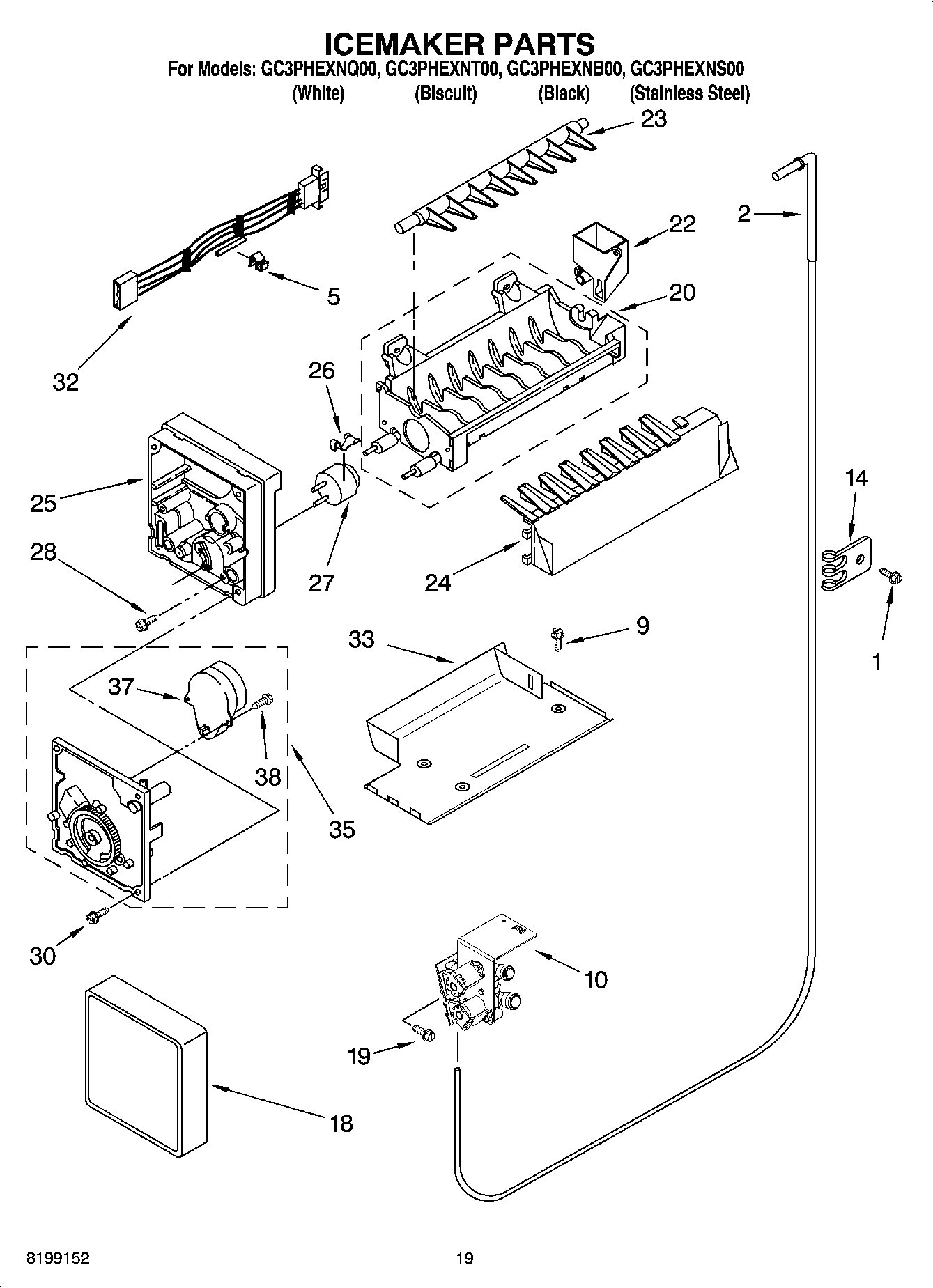 12 - ICEMAKER PARTS, OPTIONAL PARTS