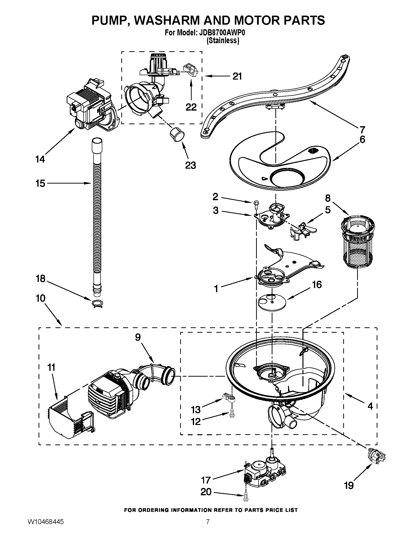 06 - PUMP, WASHARM AND MOTOR PARTS