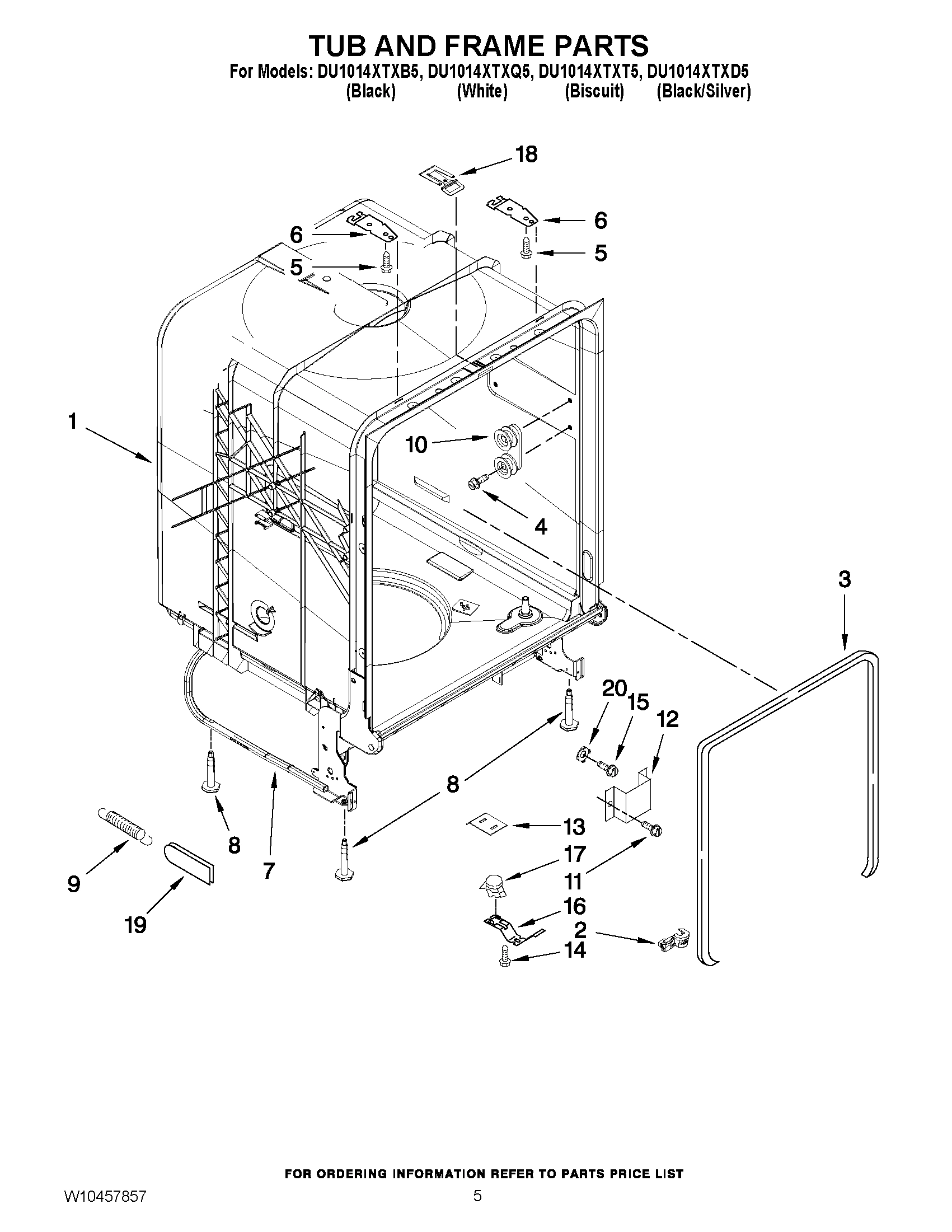 05 - TUB AND FRAME PARTS