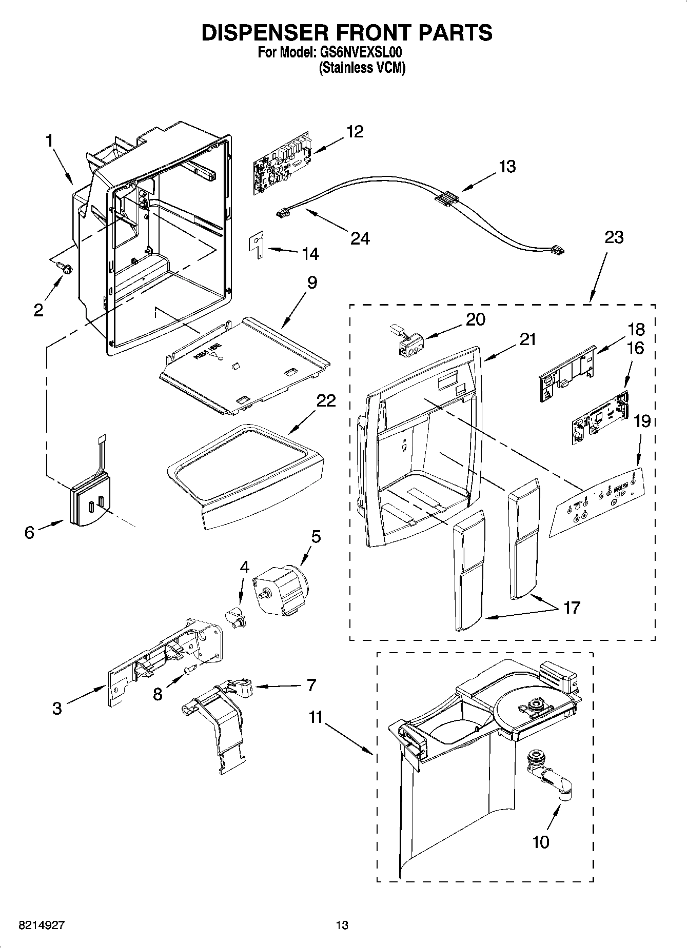 08 - DISPENSER FRONT PARTS