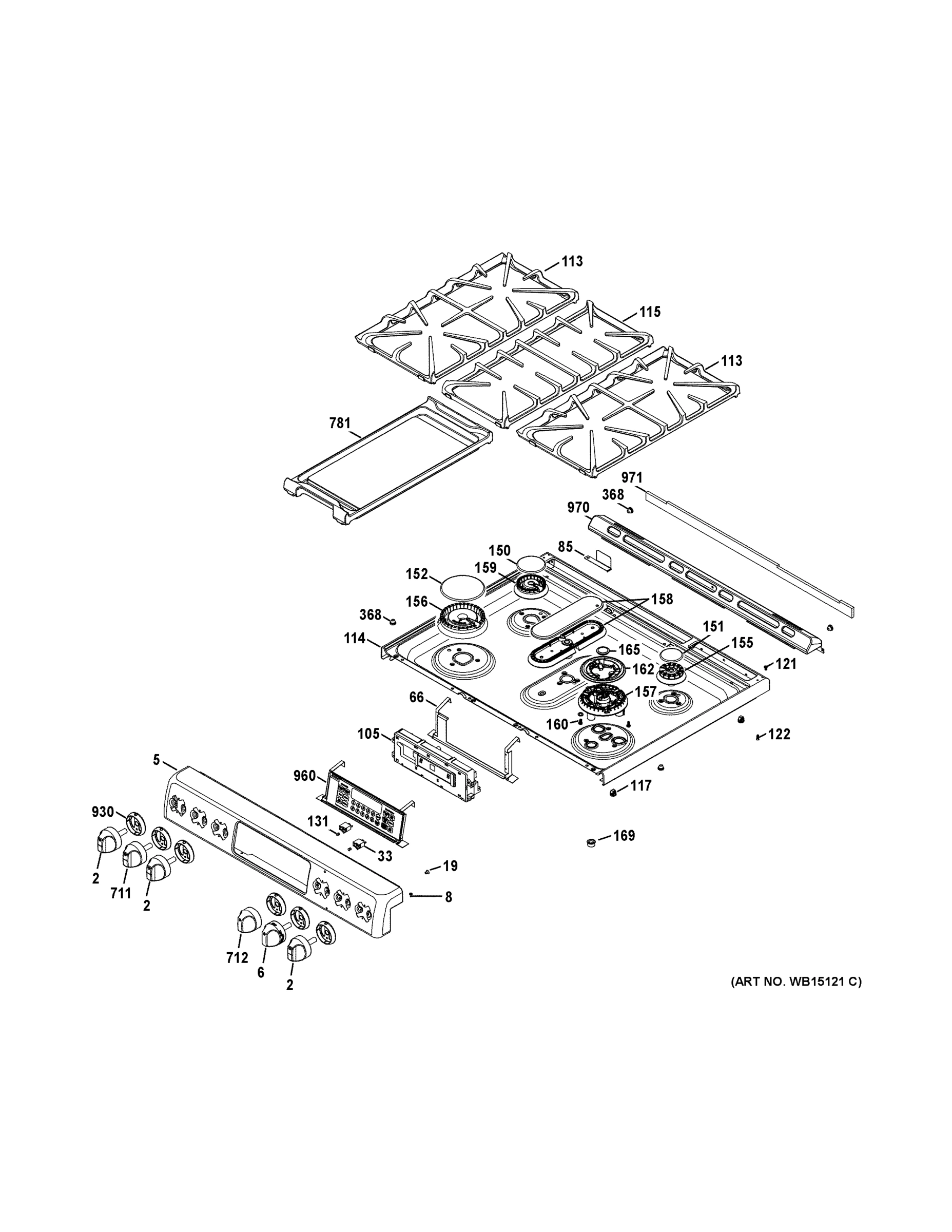 CONTROL PANEL & COOKTOP