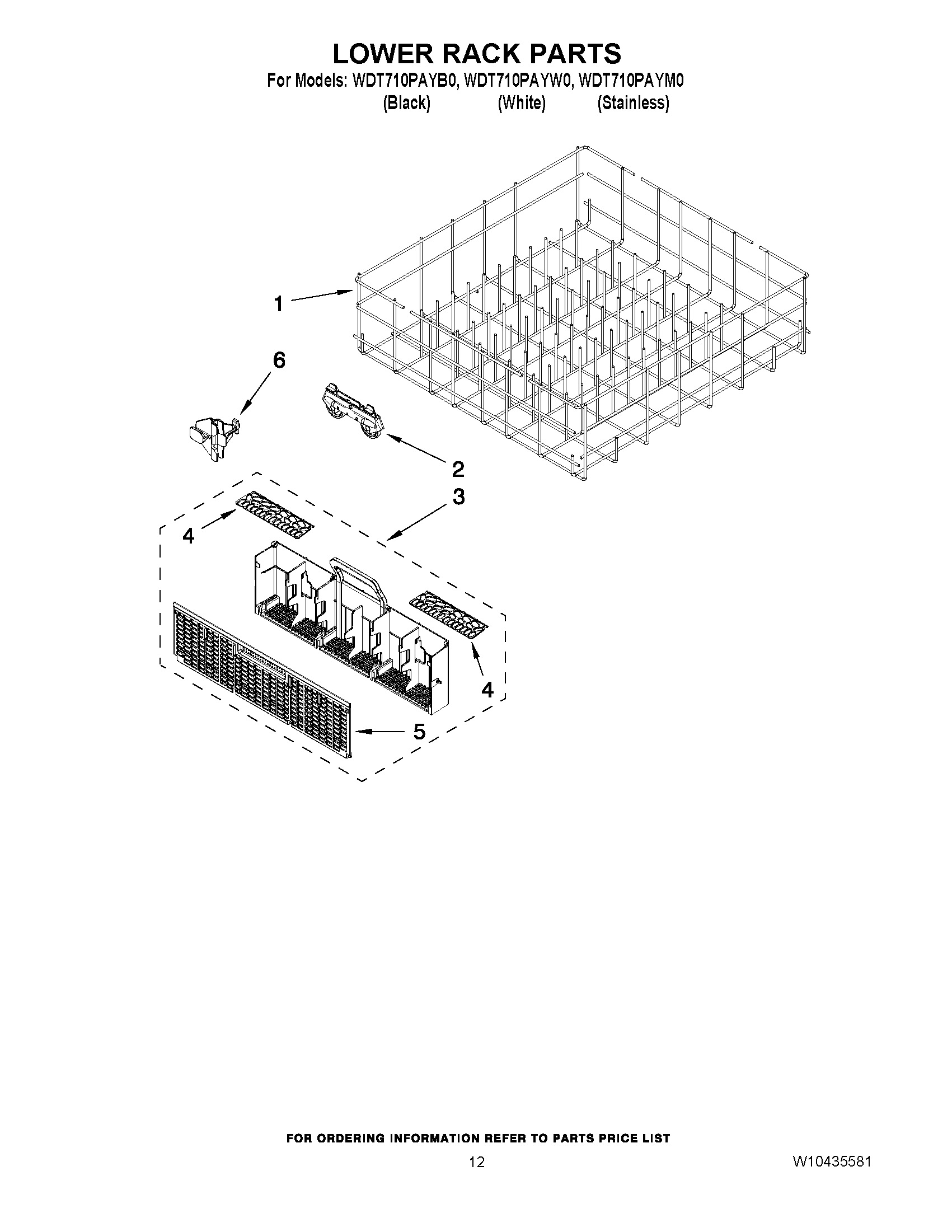 10 - LOWER RACK PARTS