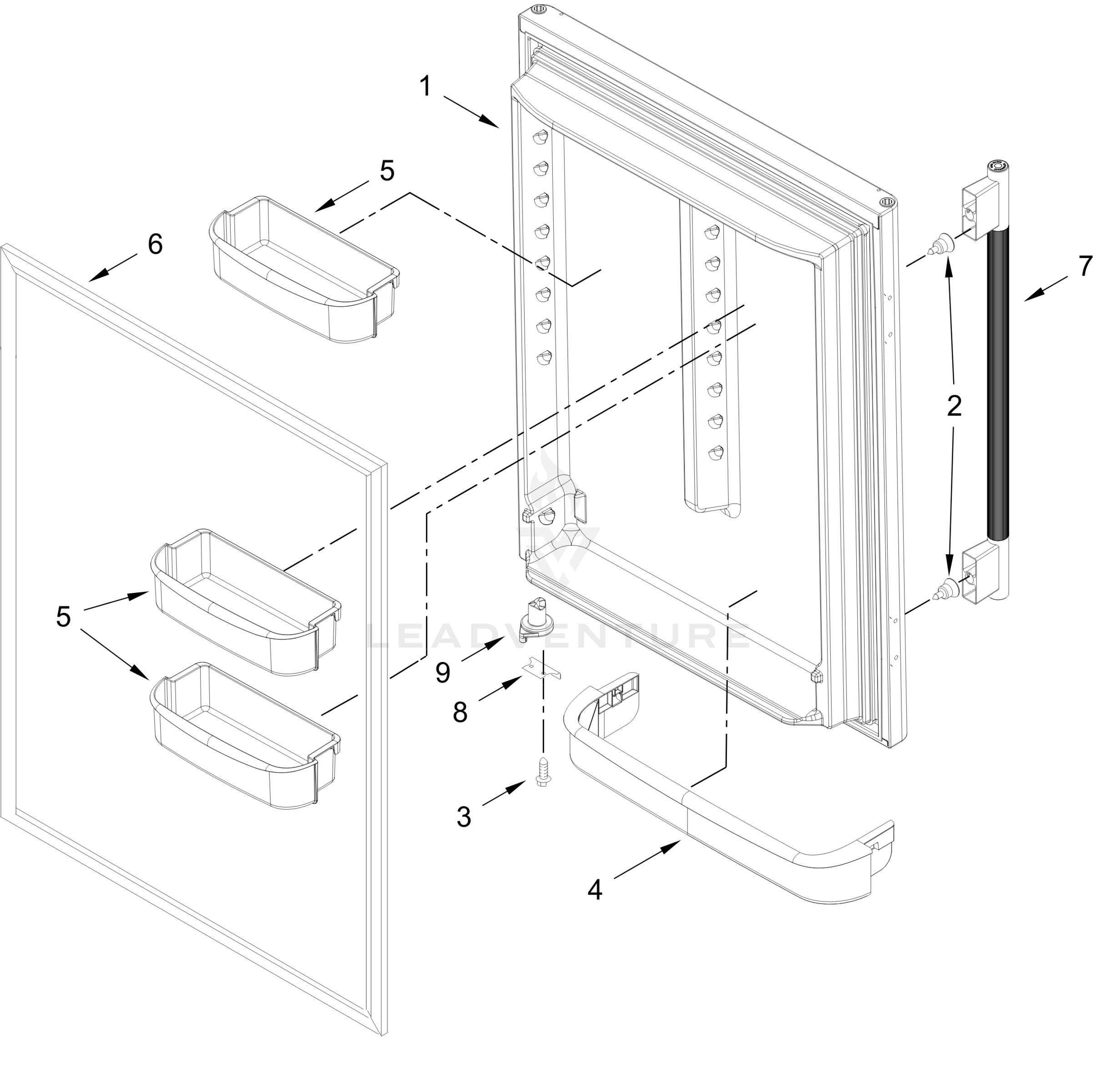 REFRIGERATOR DOOR PARTS