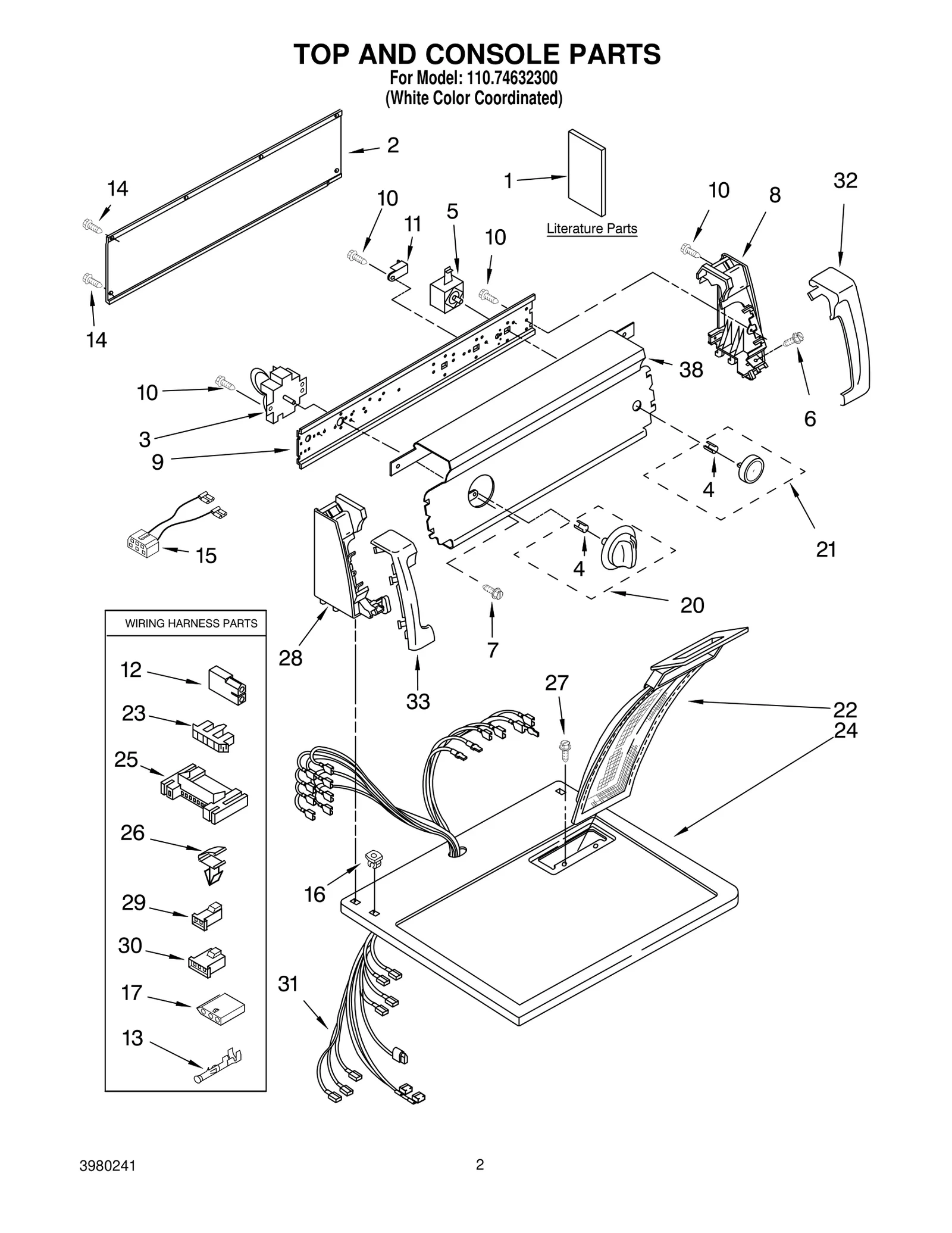 TOP AND CONSOLE PARTS