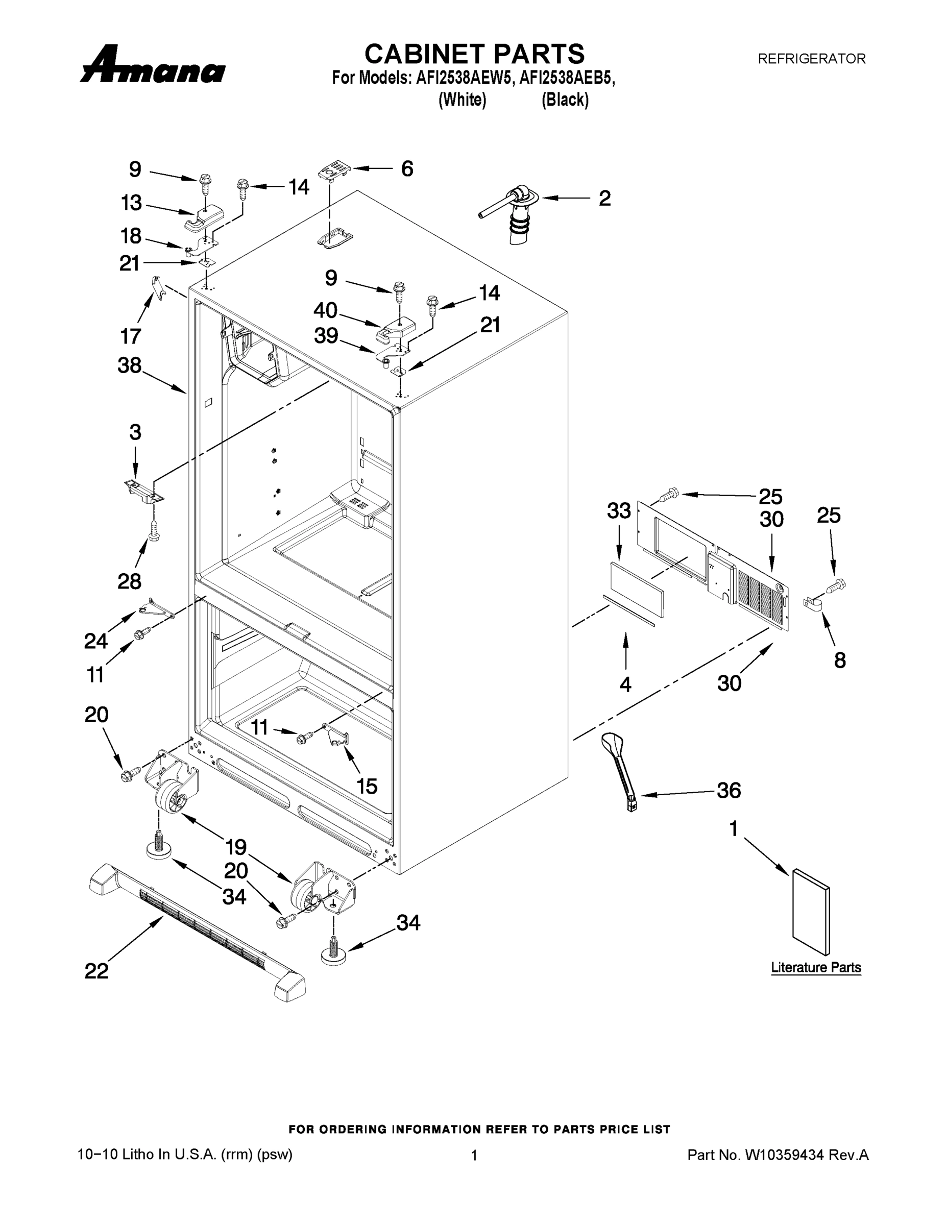 01 - CABINET PARTS