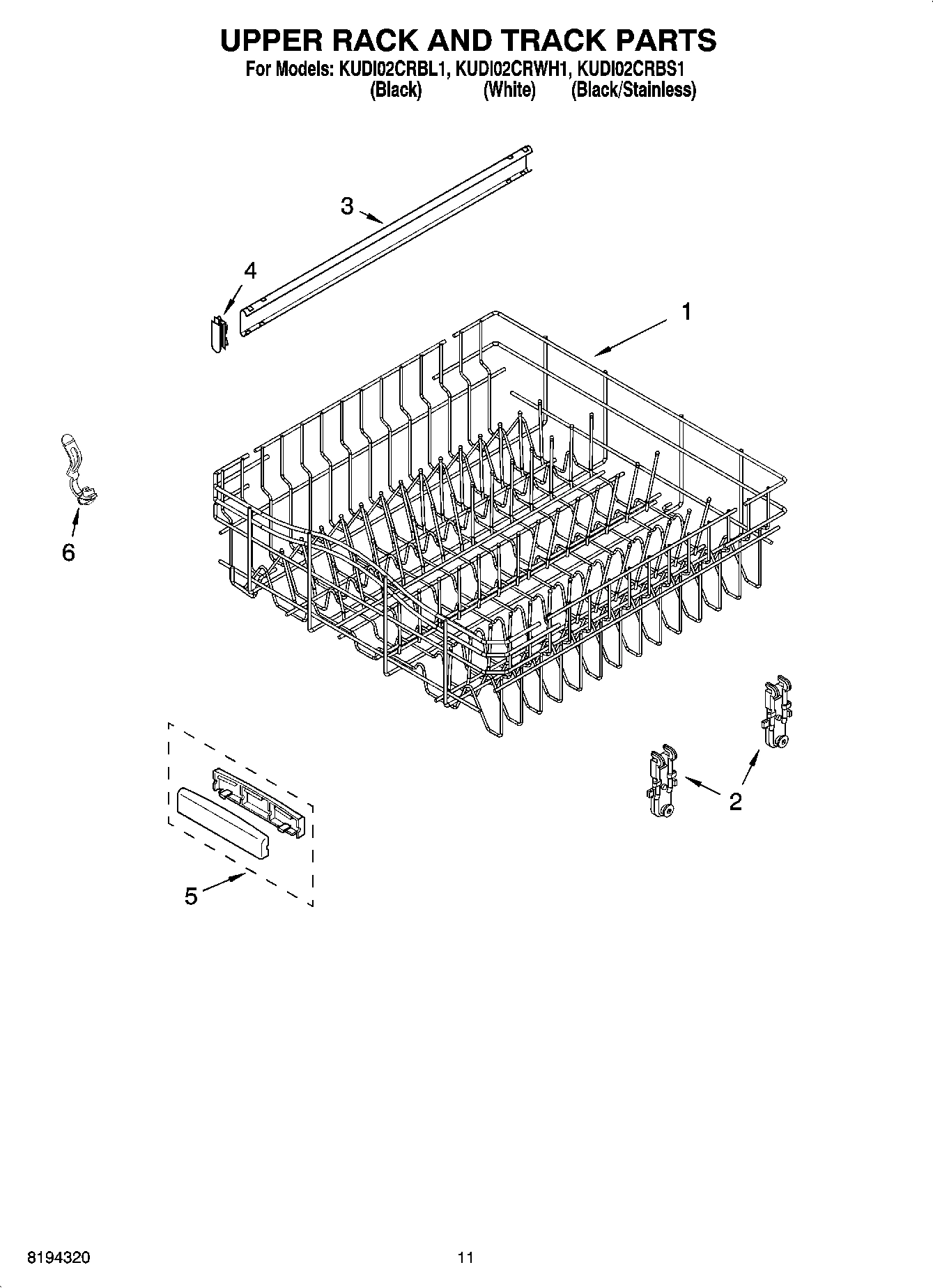 09 - UPPER RACK AND TRACK PARTS