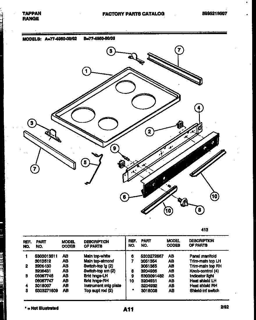 02 - COOKTOP PARTS