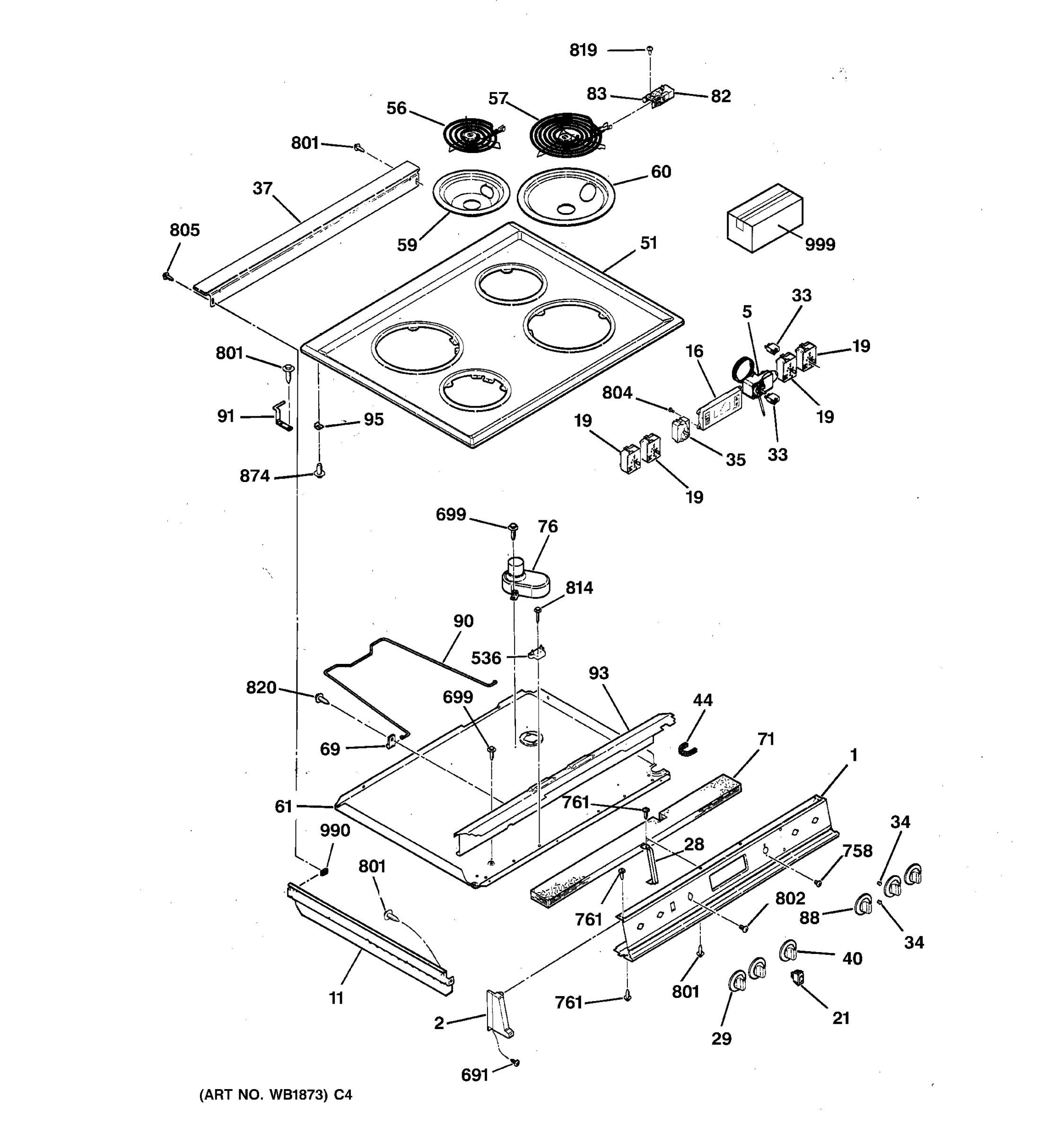 CONTROL PANEL & COOKTOP