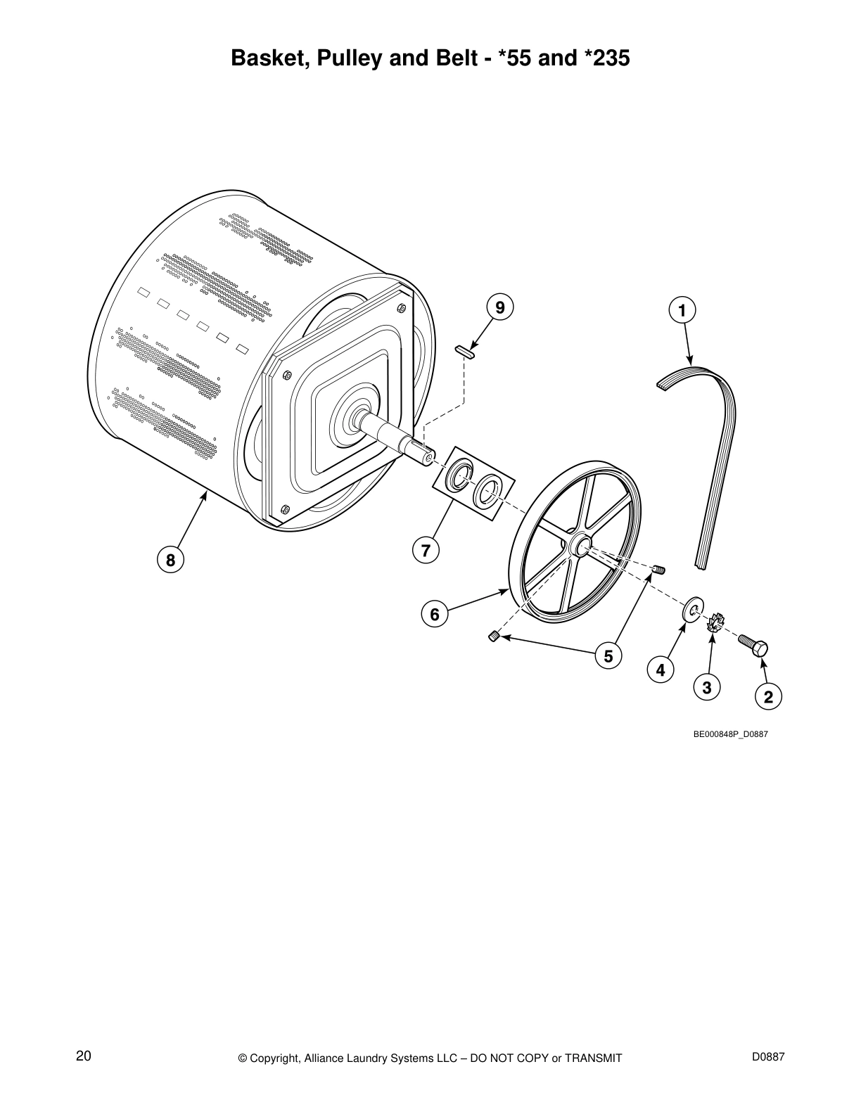 Basket, Pulley and Belt - *55 and *235