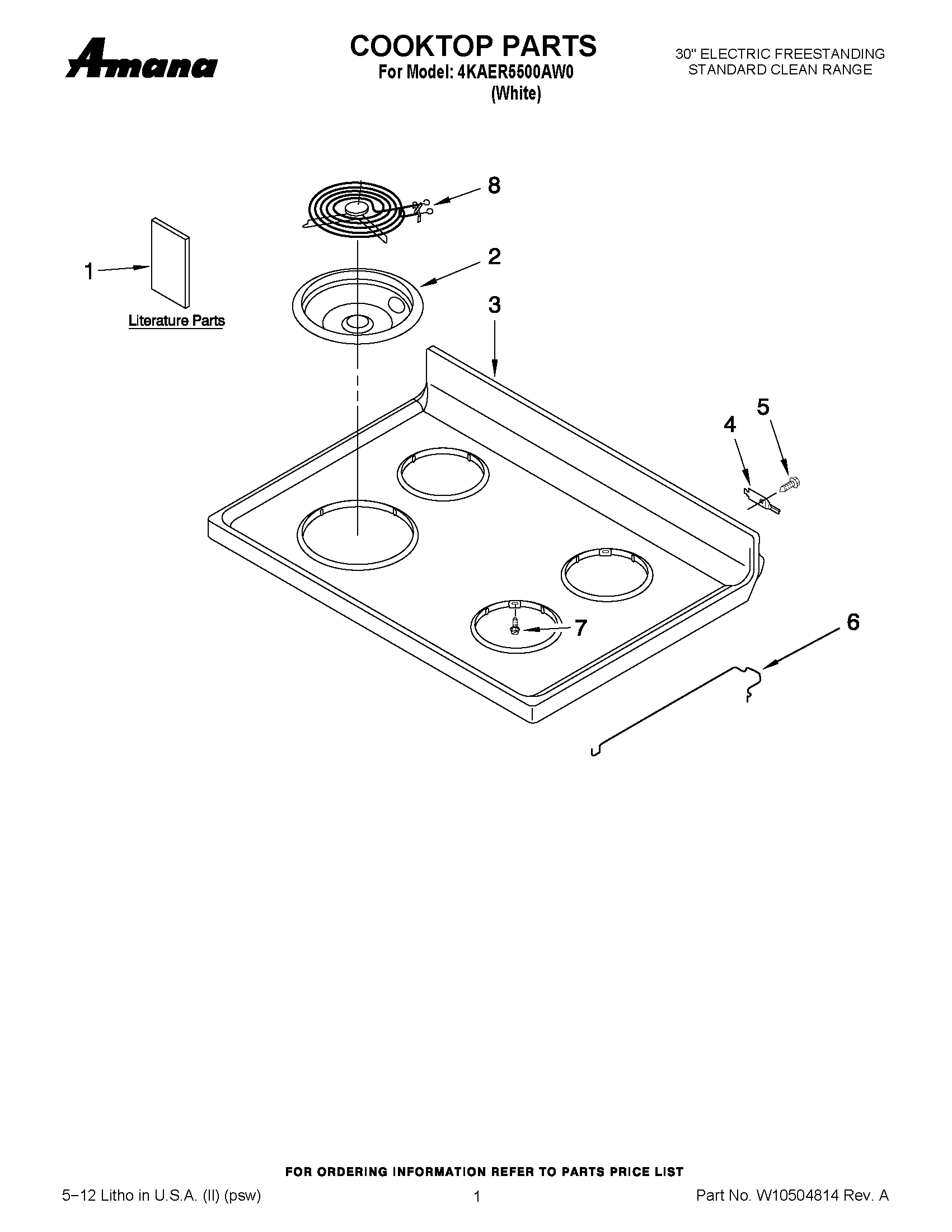 01 - COOKTOP PARTS