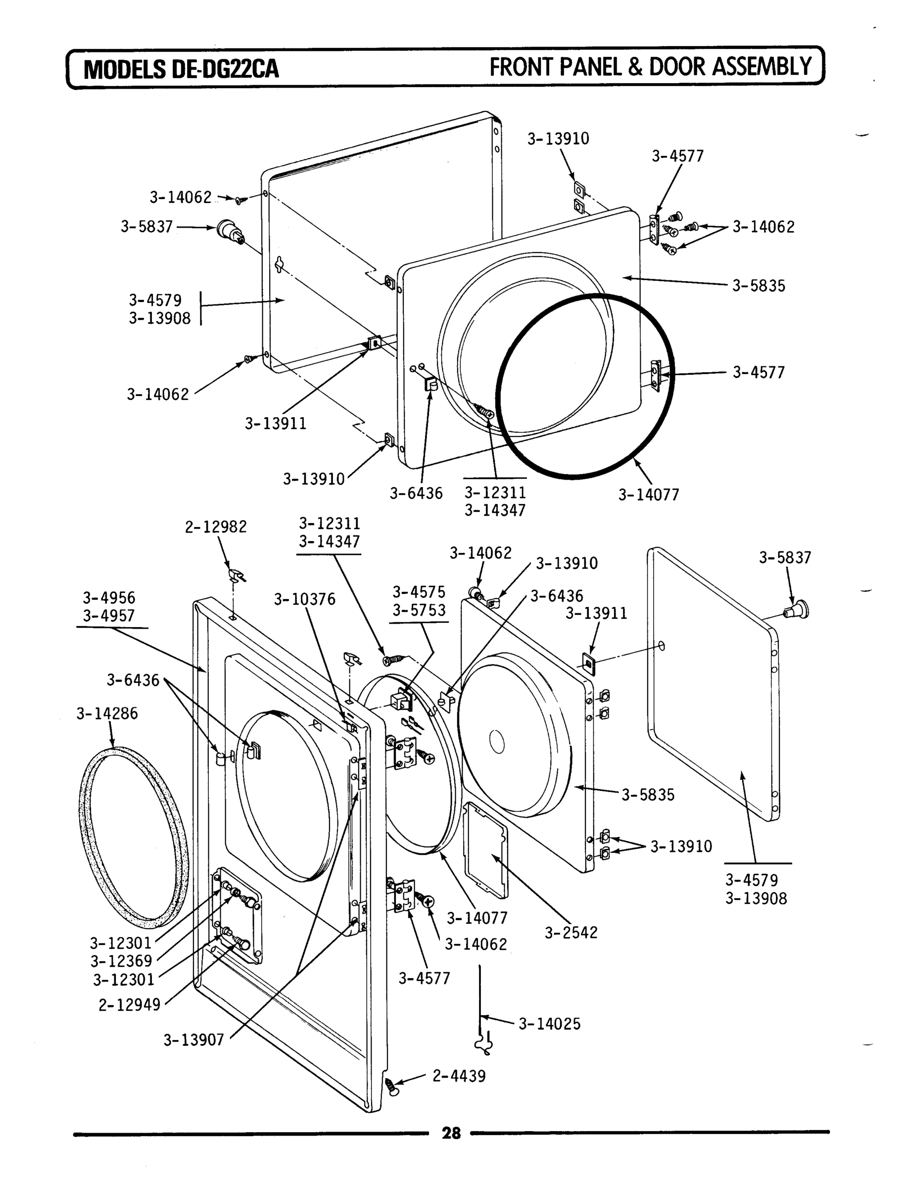04 - FRONT PANEL & DOOR ASSEMBLY