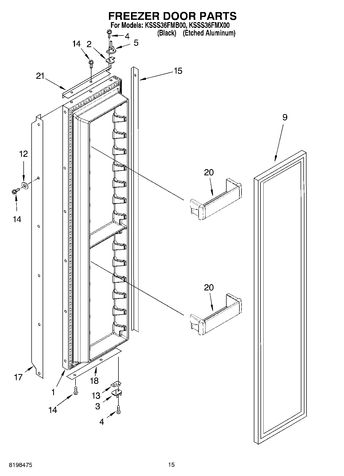 10 - FREEZER DOOR PARTS