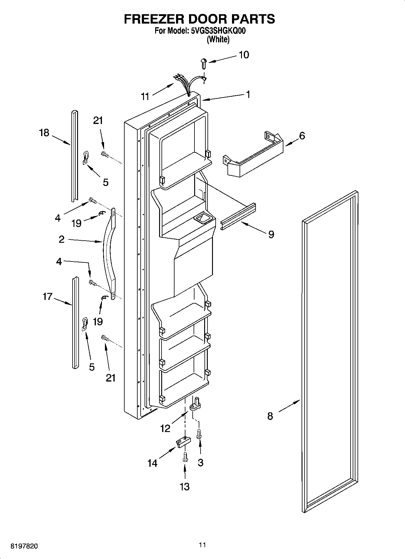 07 - FREEZER DOOR PARTS