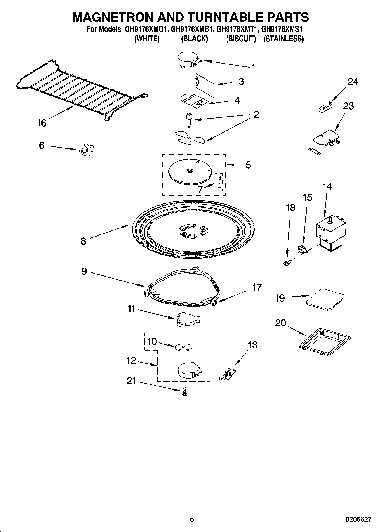 05 - MAGNETRON AND TURNTABLE PARTS