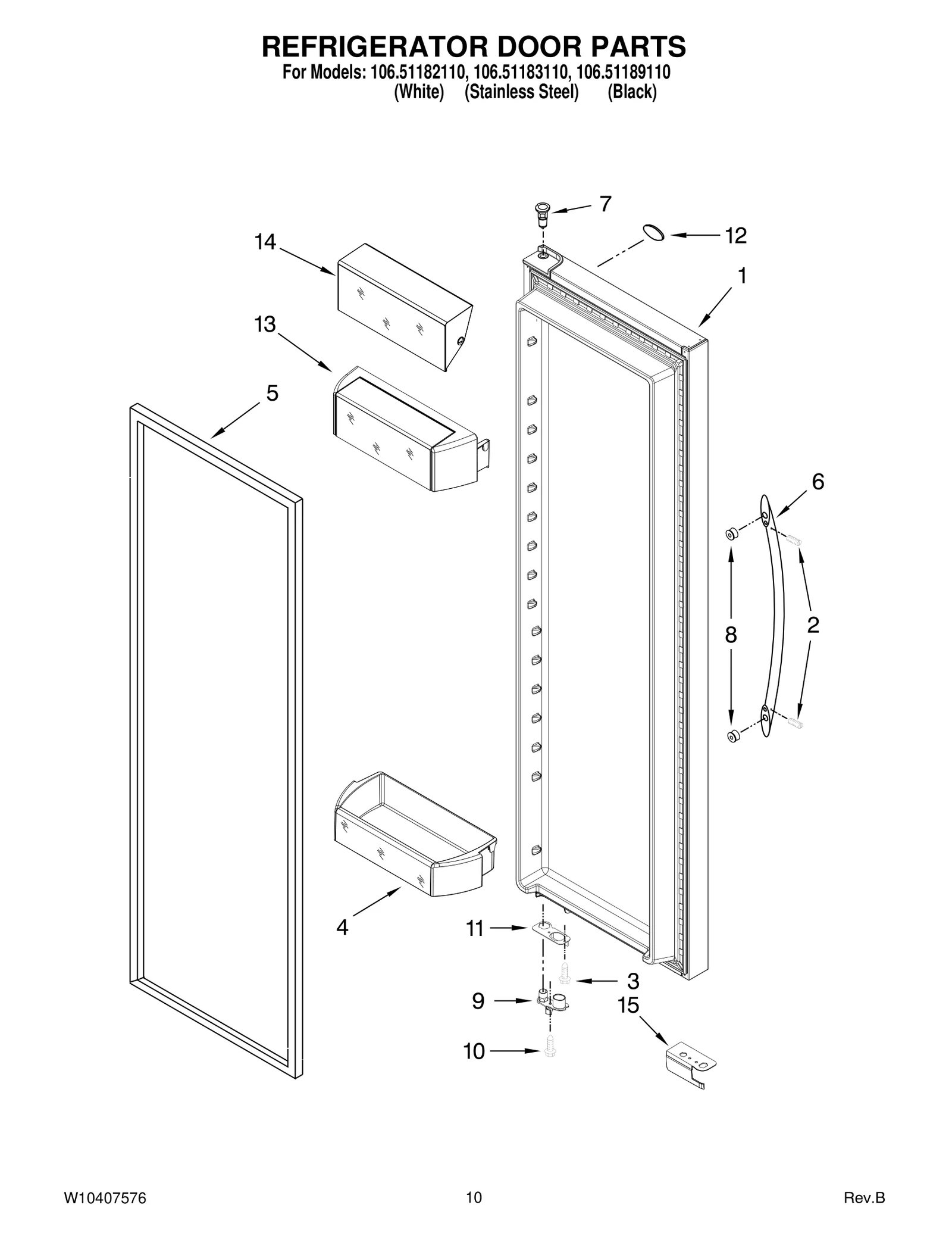 REFRIGERATOR DOOR PARTS