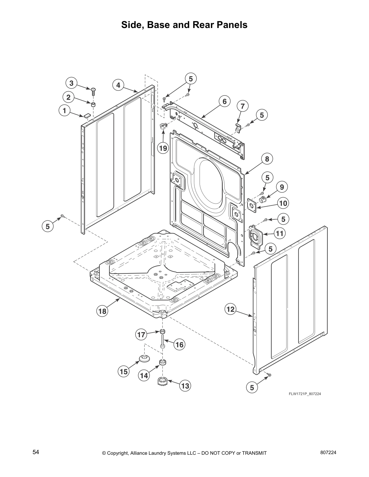 Side, Base and Rear Panels
