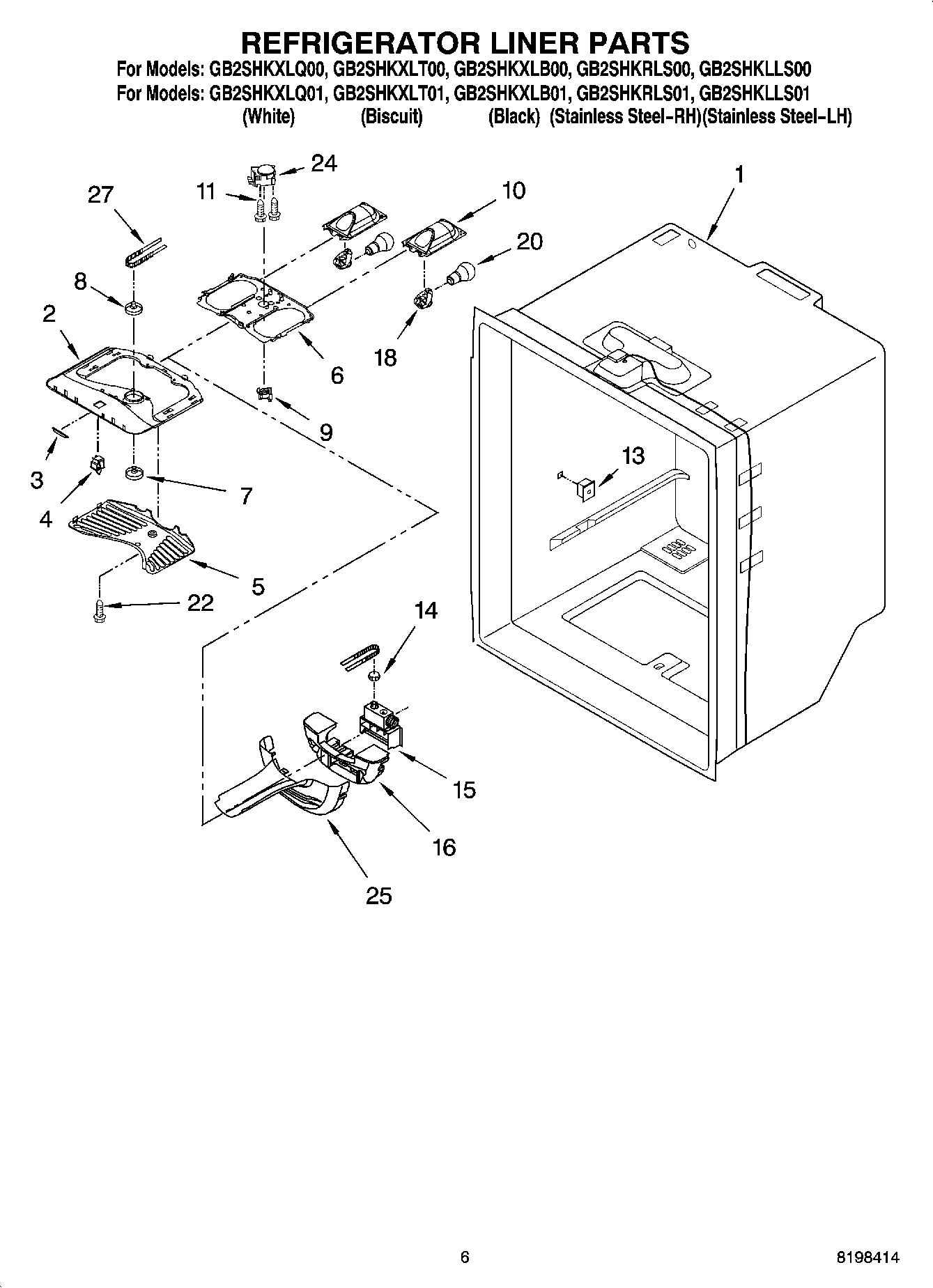 04 - REFRIGERATOR LINER PARTS