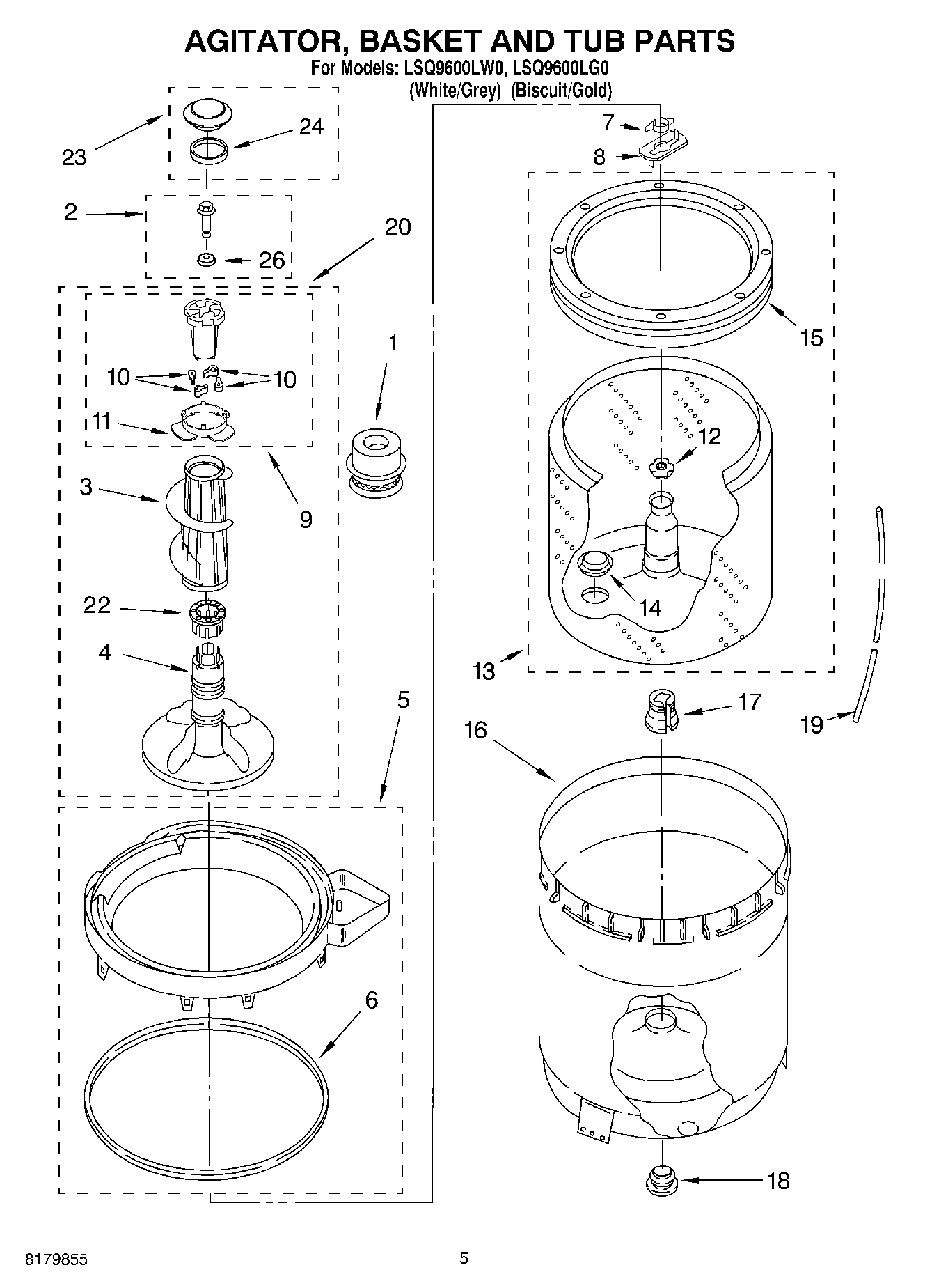 03 - AGITATOR, BASKET AND TUB