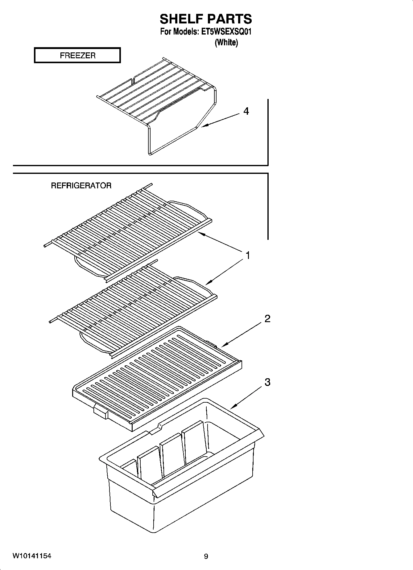 05 - SHELF PARTS, OPTIONAL PARTS (NOT INCLUDED)