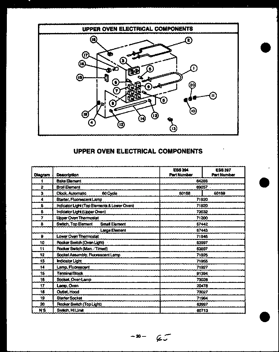 07 - UPPER OVEN ELECTRICAL COMPONENTS