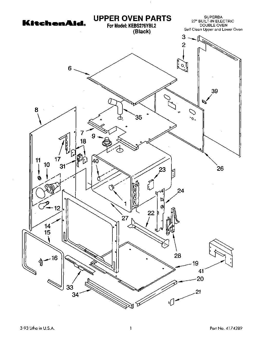 01 - UPPER OVEN, OPTIONAL
