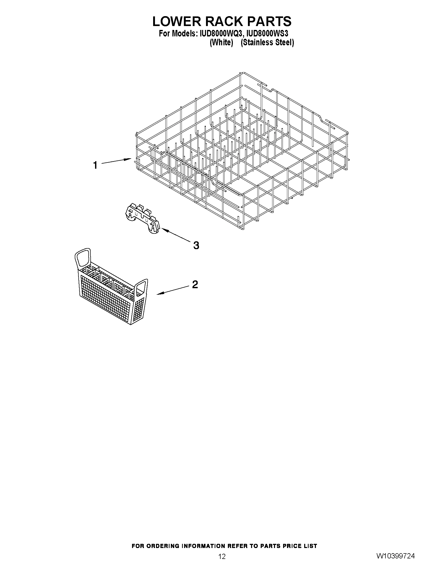 10 - LOWER RACK PARTS