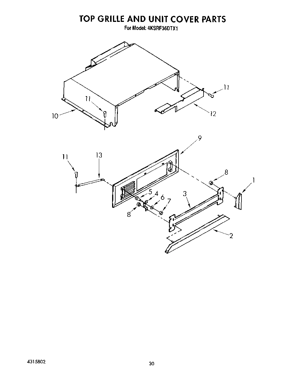 17 - TOP GRILLE AND UNIT COVER