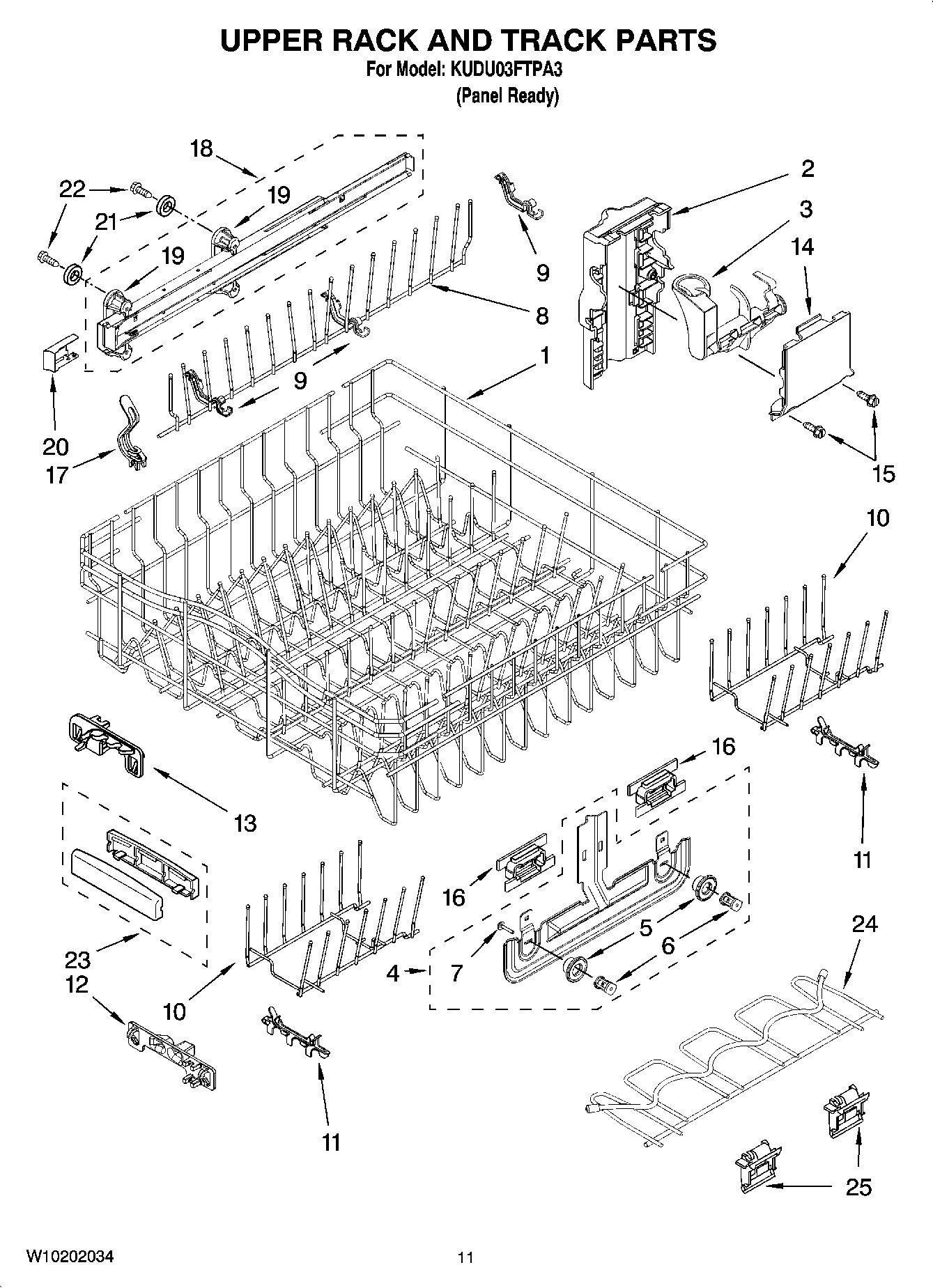 09 - UPPER RACK AND TRACK PARTS