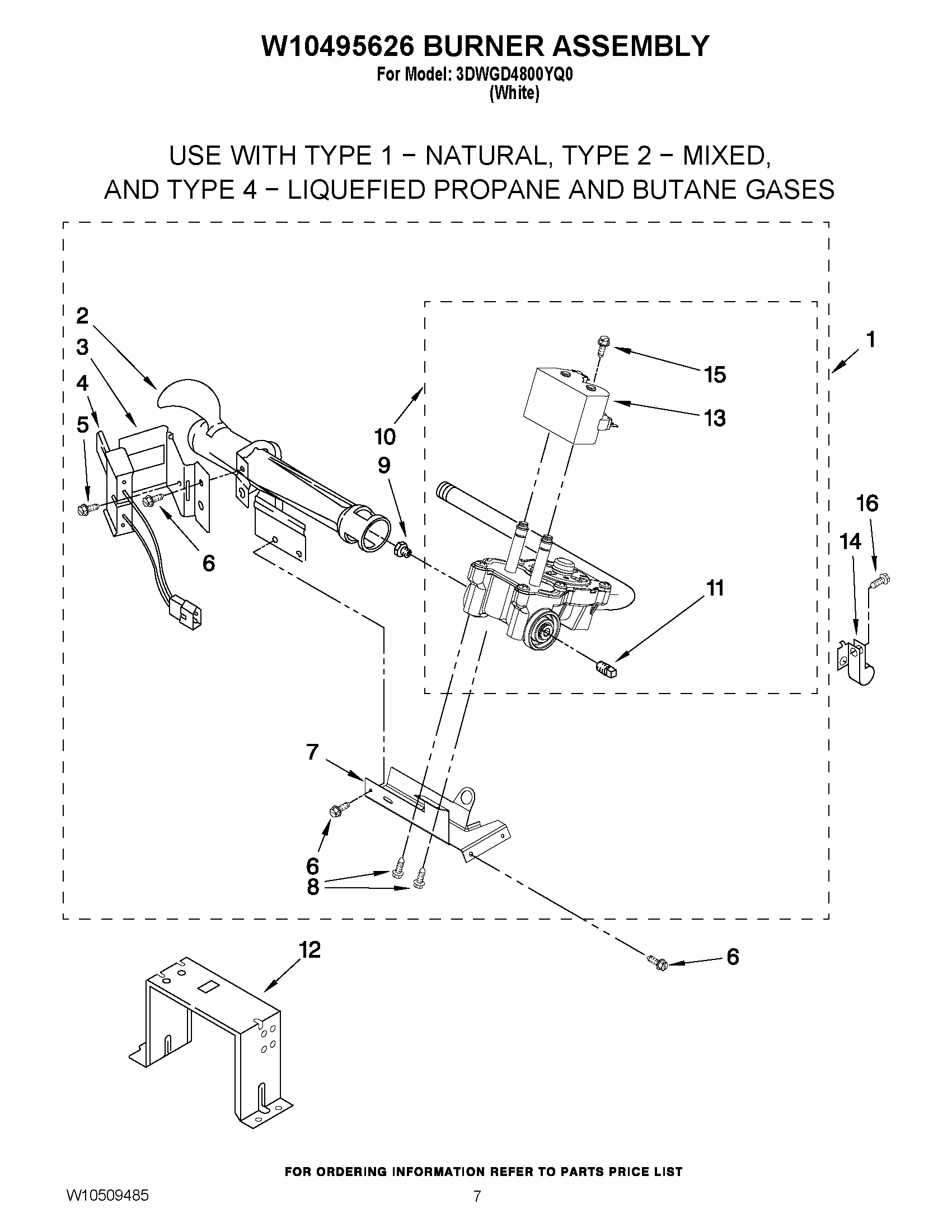04 - W10495626 BURNER ASSEMBLY