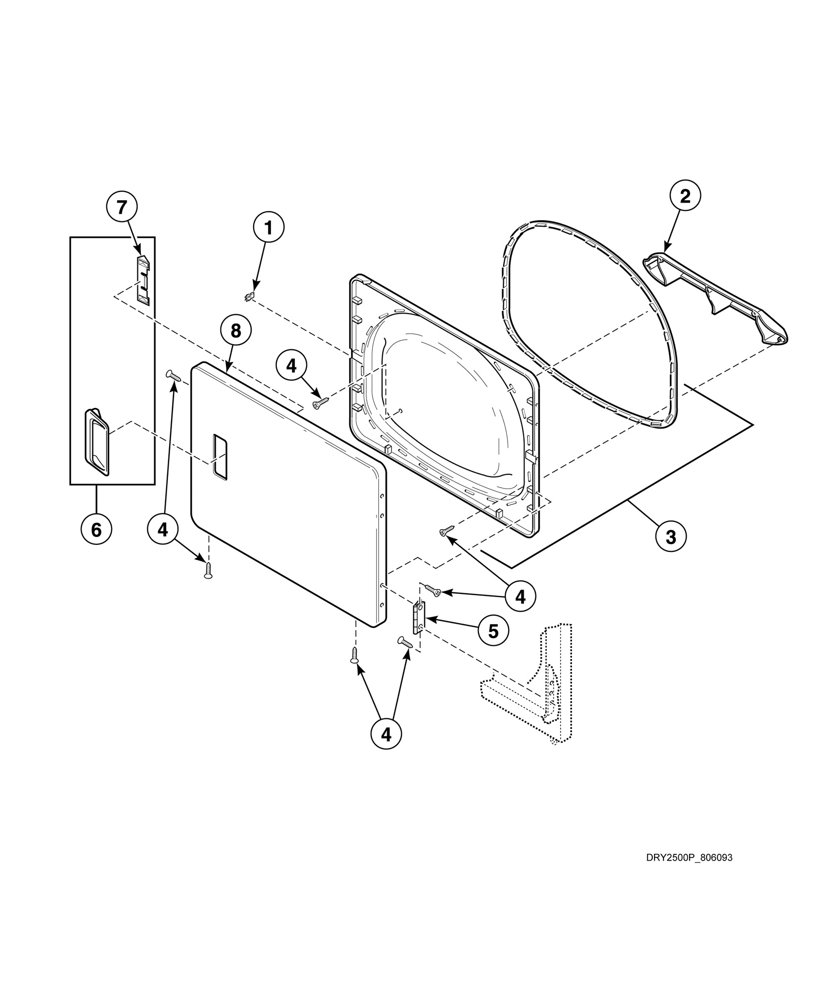 Dryer Loading Door (Drawing 2 of 2)