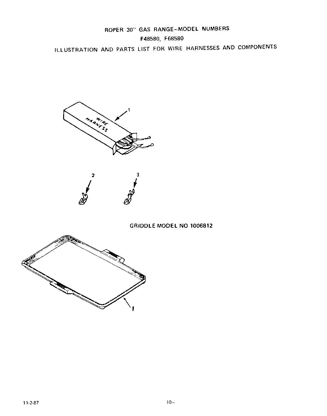 07 - WIRE HARNESS/COMPONENTS/GRIDDLE