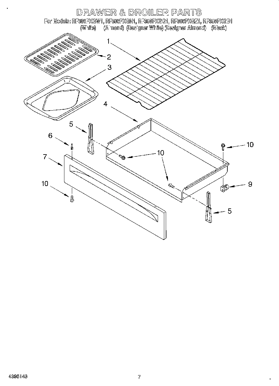 05 - DRAWER AND BROILER, OPTIONAL