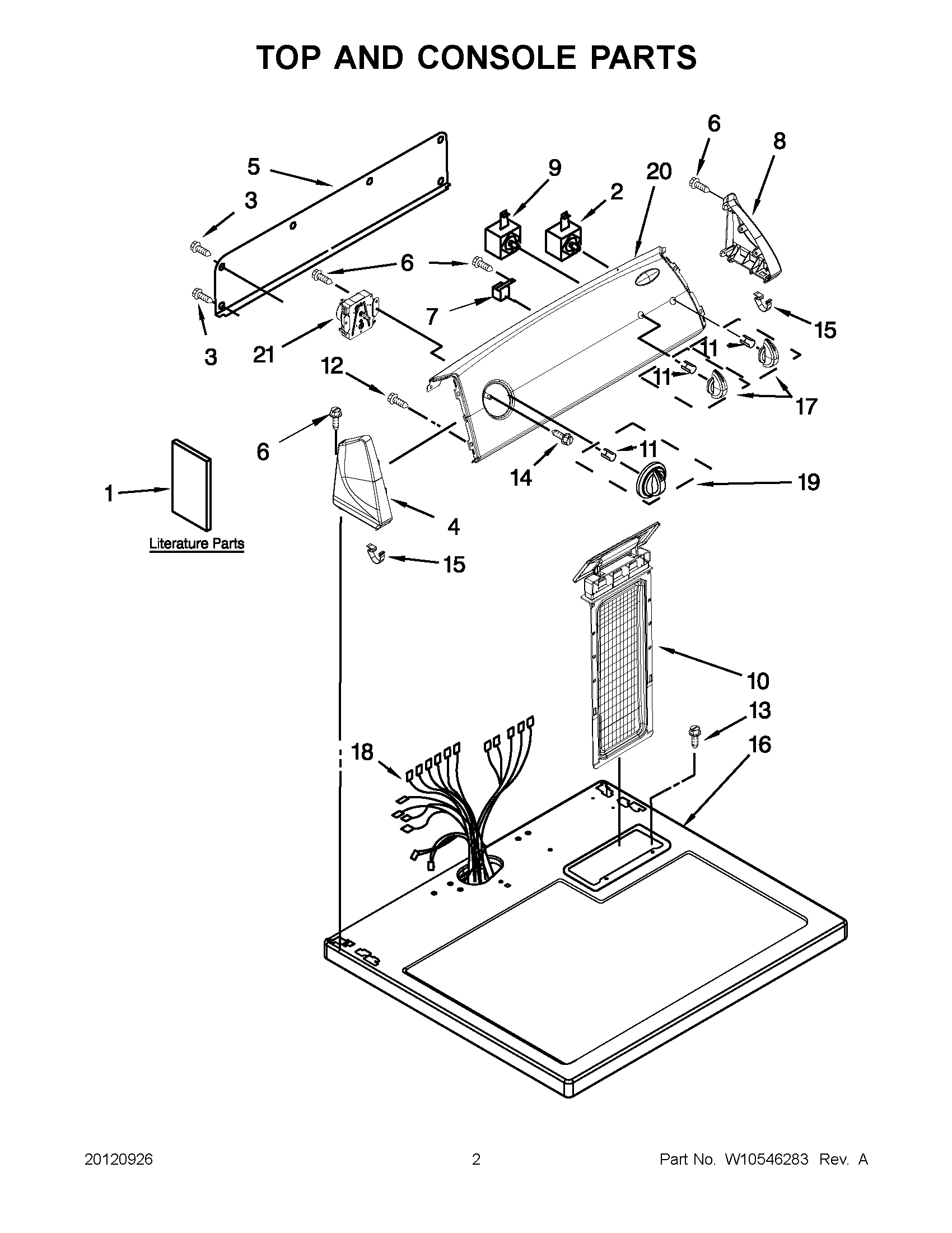 01 - TOP AND CONSOLE PARTS