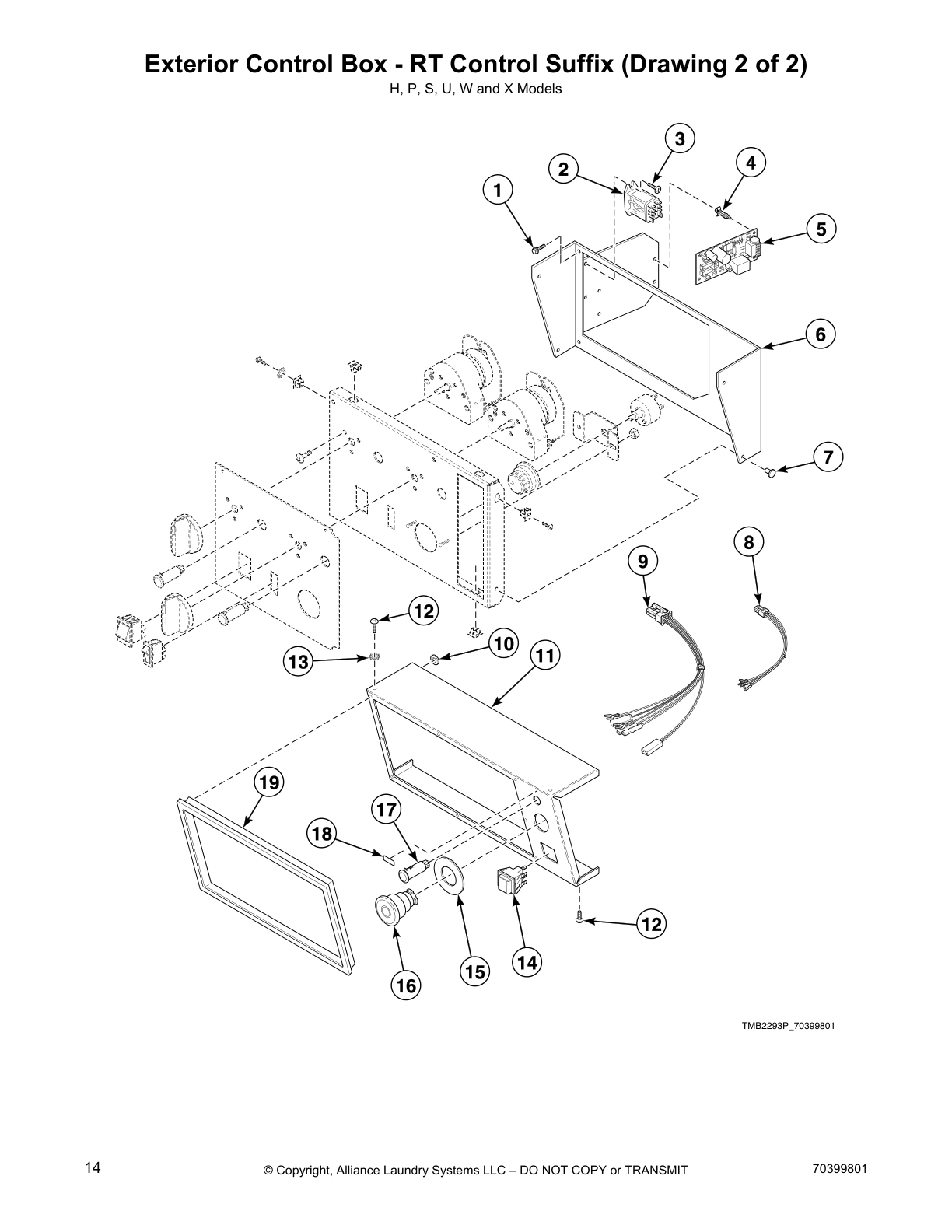 Exterior Control Box - RT Control Suffix (Drawing 2 of 2)