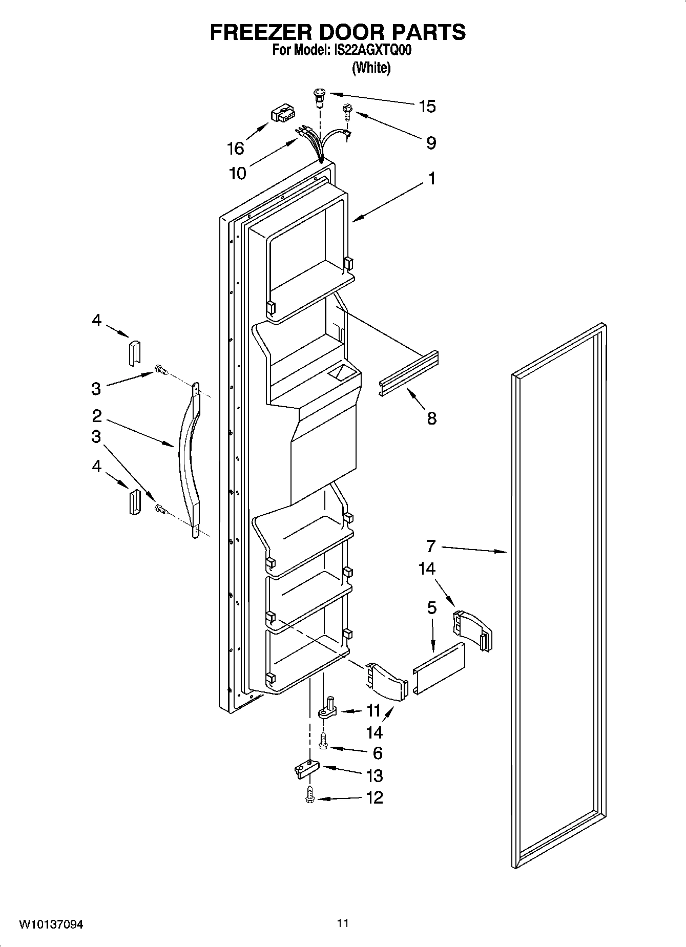 07 - FREEZER DOOR PARTS