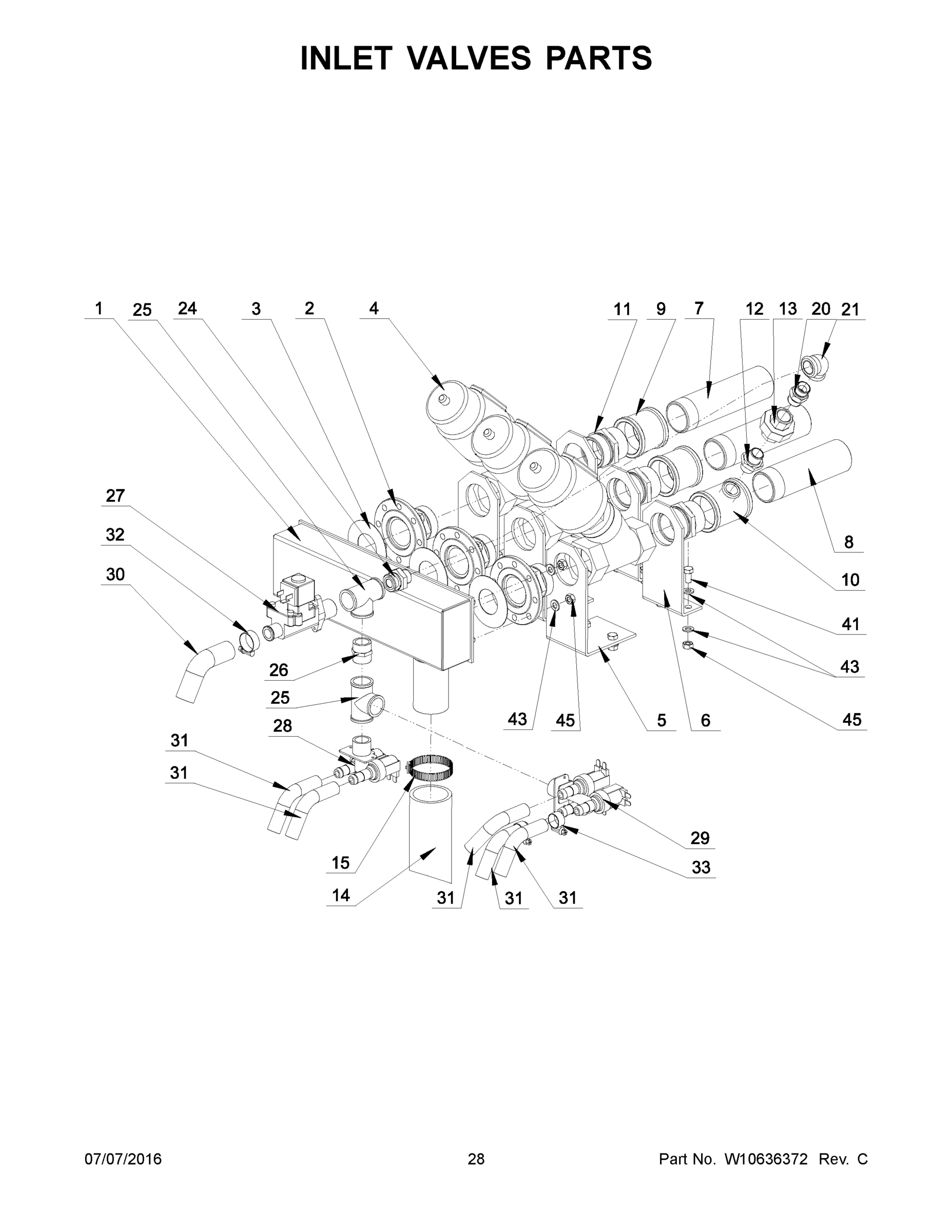 15 - INLET VALVES PARTS