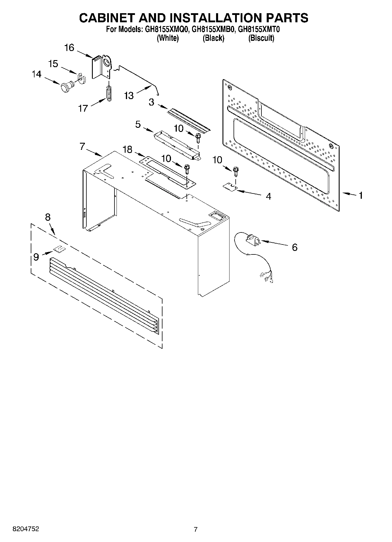 06 - CABINET AND INSTALLATION PARTS