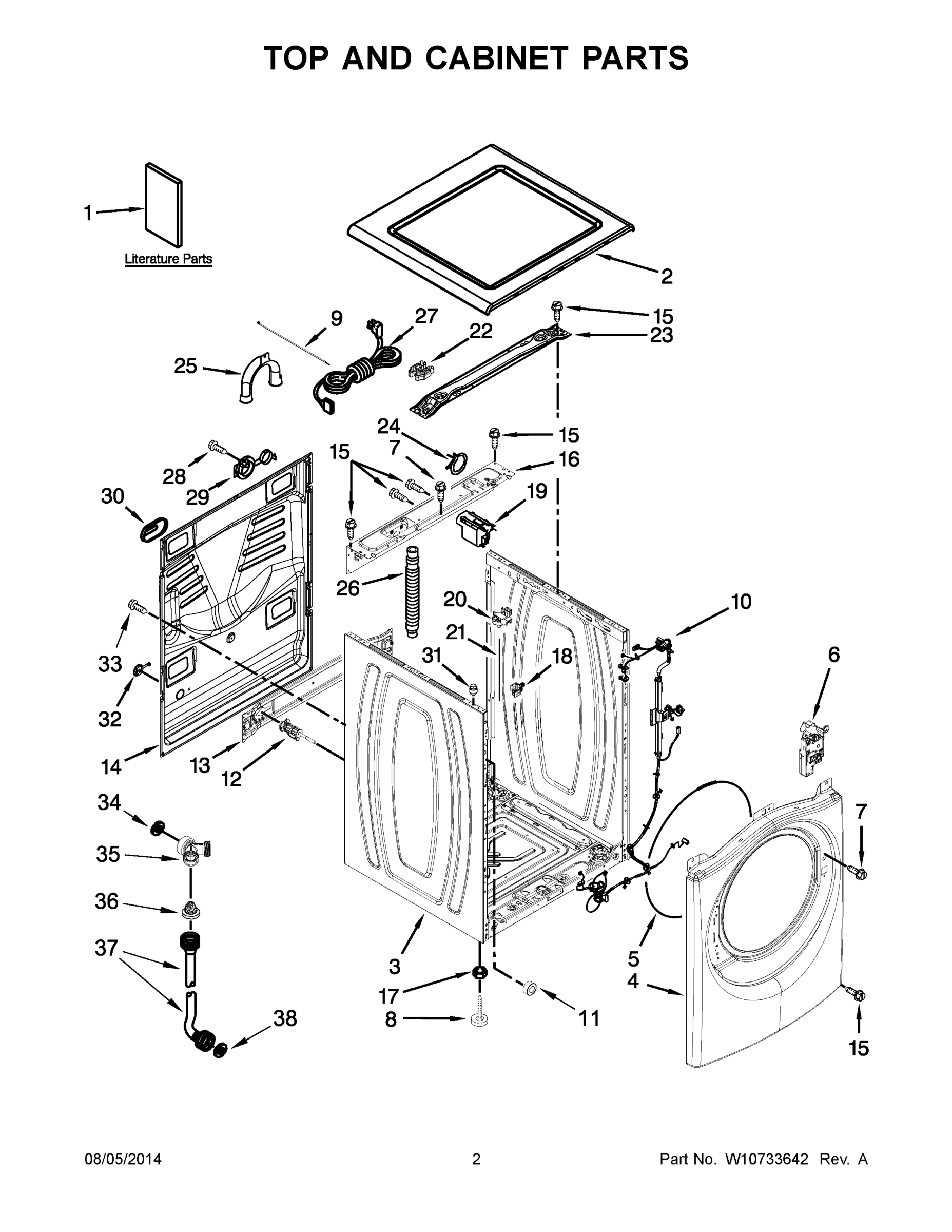 02 - TOP AND CABINET PARTS