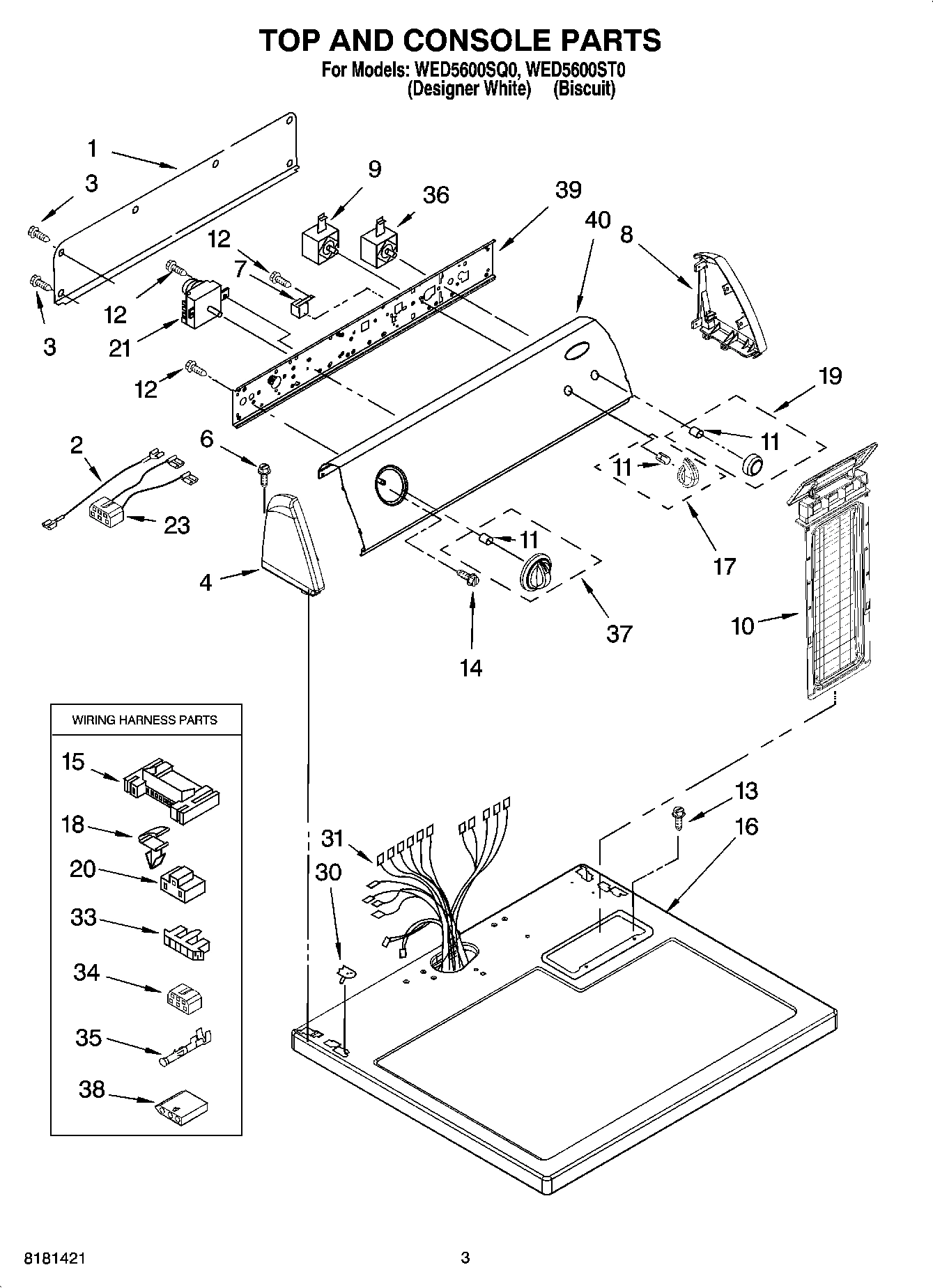 02 - TOP AND CONSOLE PARTS