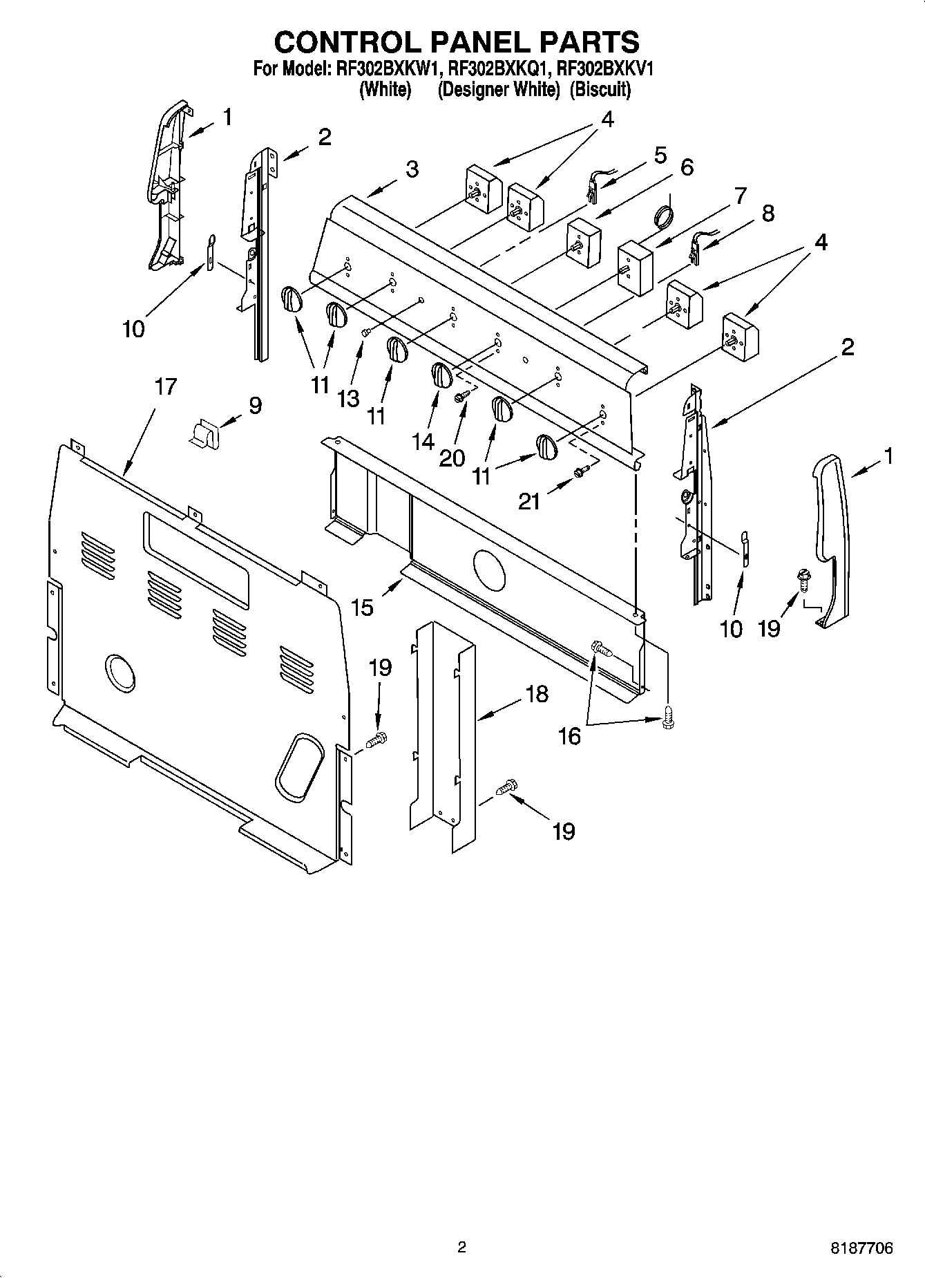 02 - CONTROL PANEL PARTS
